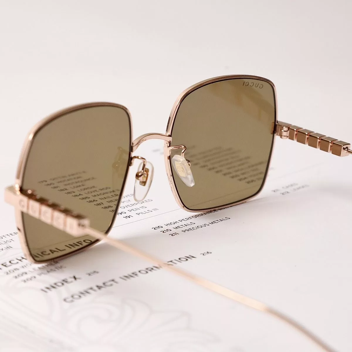 Gucci Sunglasses GUCCI GG1434S SUNGLASSES Gold