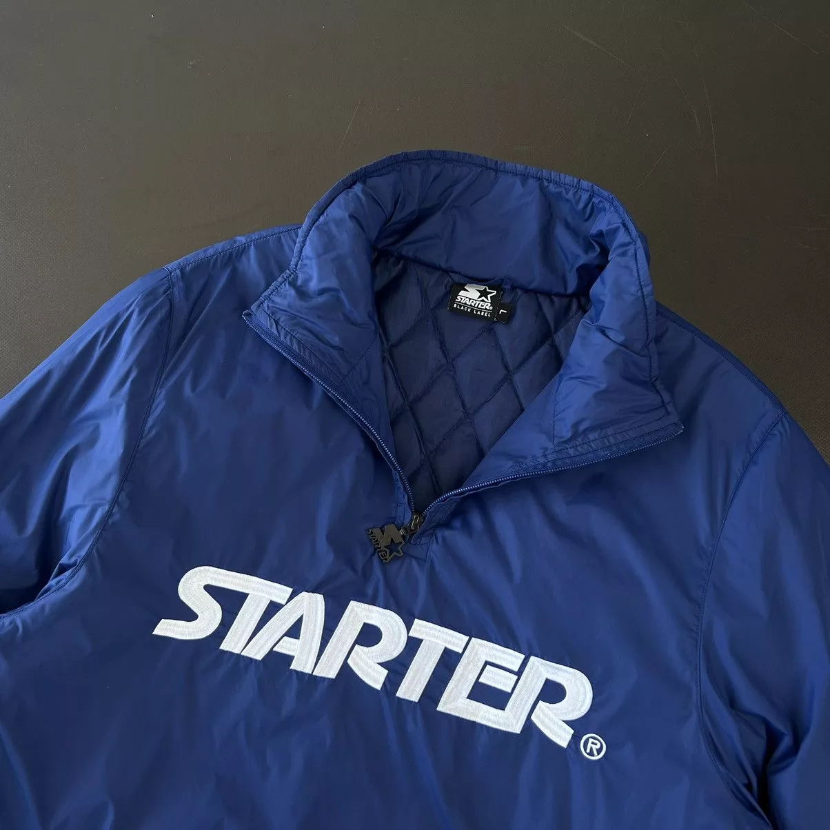 NBA Light Jackets NBA × Starter × Vintage STARTER BLACK LABEL Men's Logo Half Zip Jacket Wind Jacket Blue