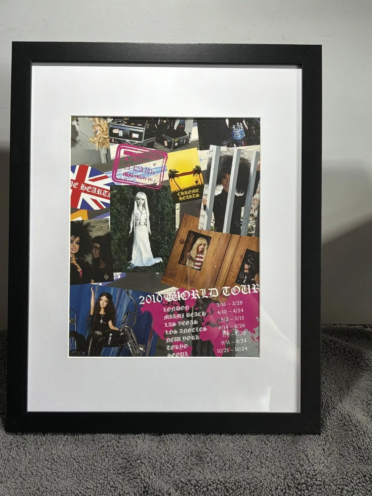 Chrome Hearts Miscellaneous *Chrome Hearts* ‘Passport BARBIE’ Framed Poster Multi Luxury