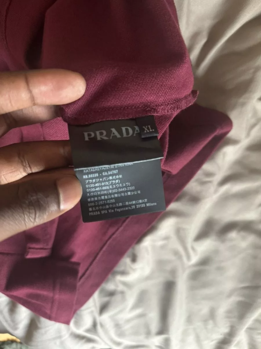 Prada Shirts Button Ups Prada logo shortsleeve Red