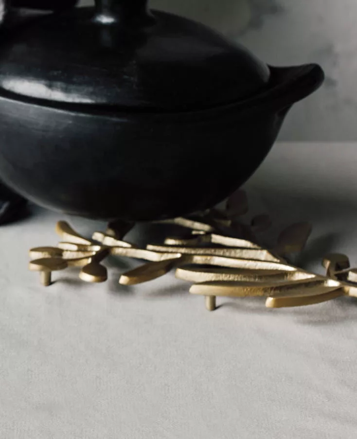 Matte Gold Branch Trivet