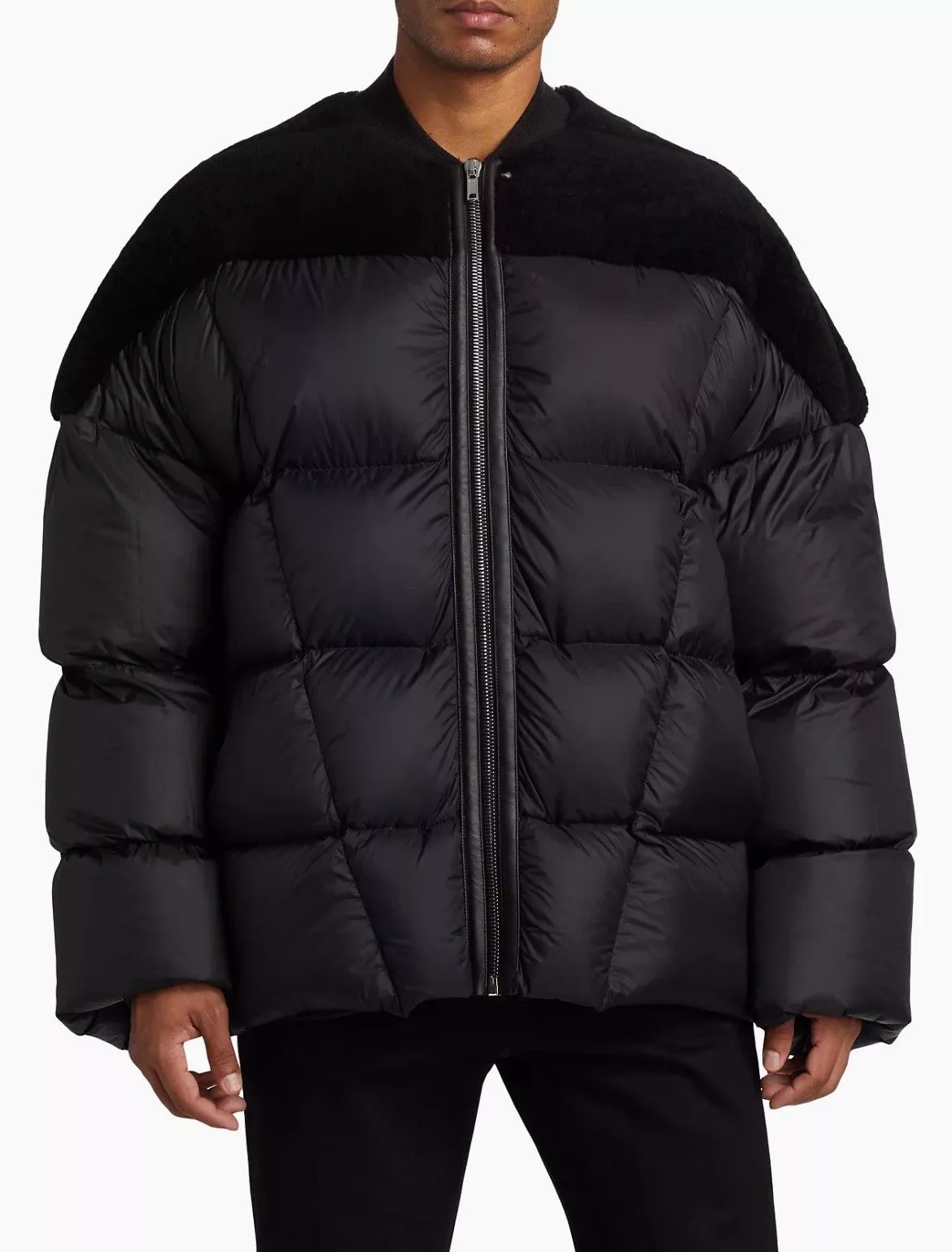 Rick Owens Light Jackets Rick Owens Luxor Flight Padded Down Jacket Black