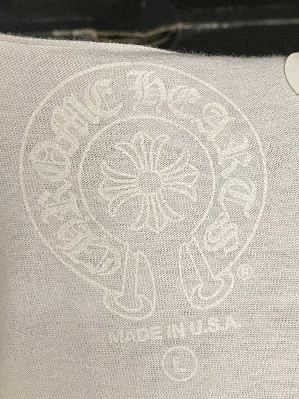 Chrome Hearts Long Sleeve T Shirts Chrome Hearts Script Neck Logo Triple White Longsleeve