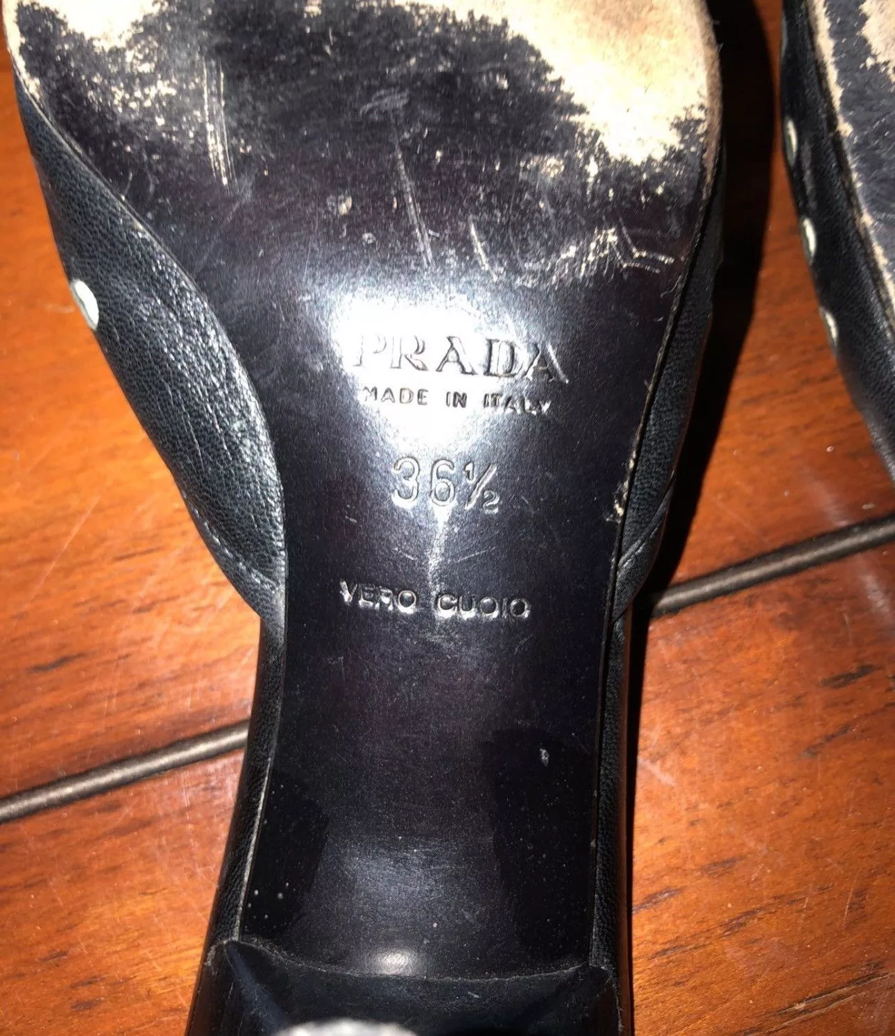 Prada Mules Vintage Prada kitten heels Black