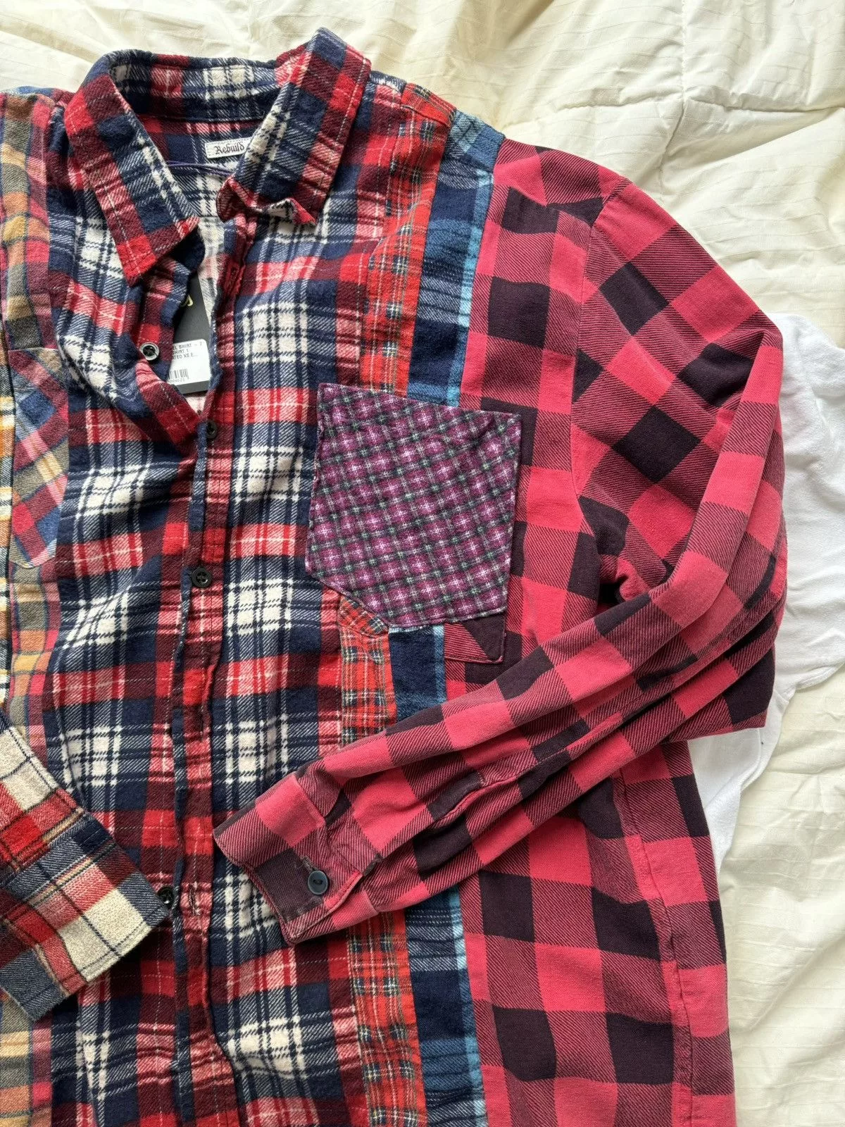 Needles Shirts Button Ups Needles 7 Cut Flannel Red