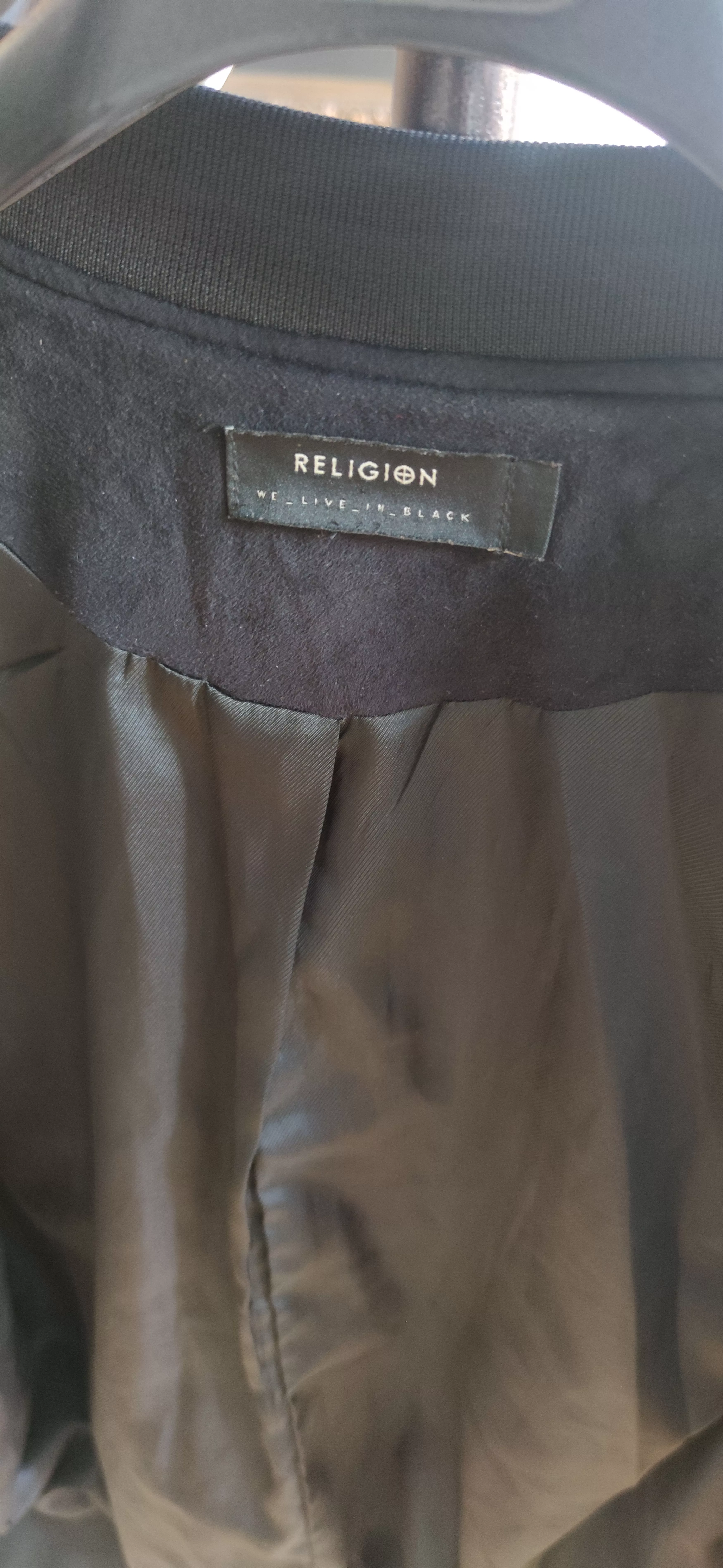 Other Leather Jackets Other Patchwork Leather Suede Black Grey Bomber Jacket Sandro