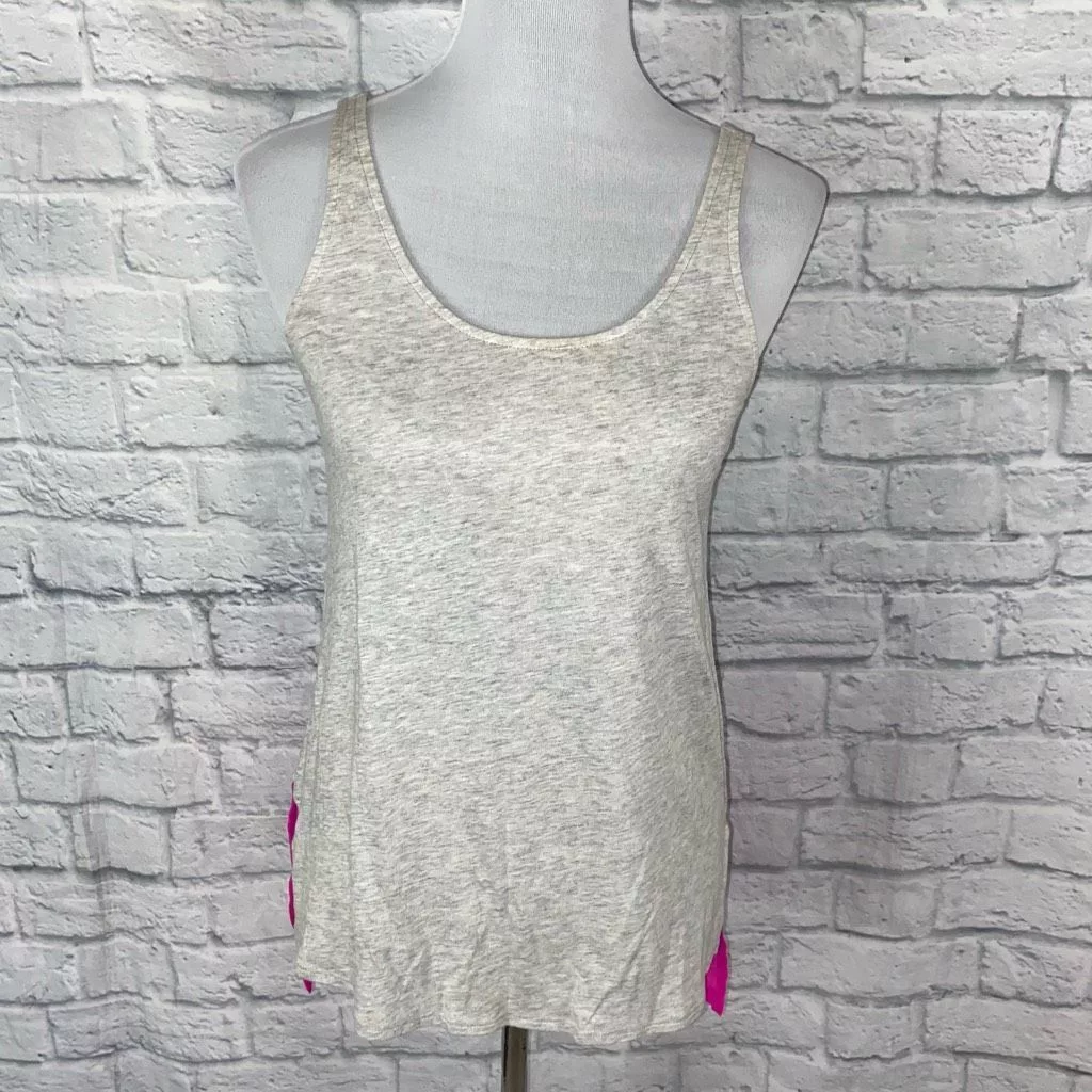Express Tank Tops Express women XS dream weight cotton tank top w/back sheer l Gray