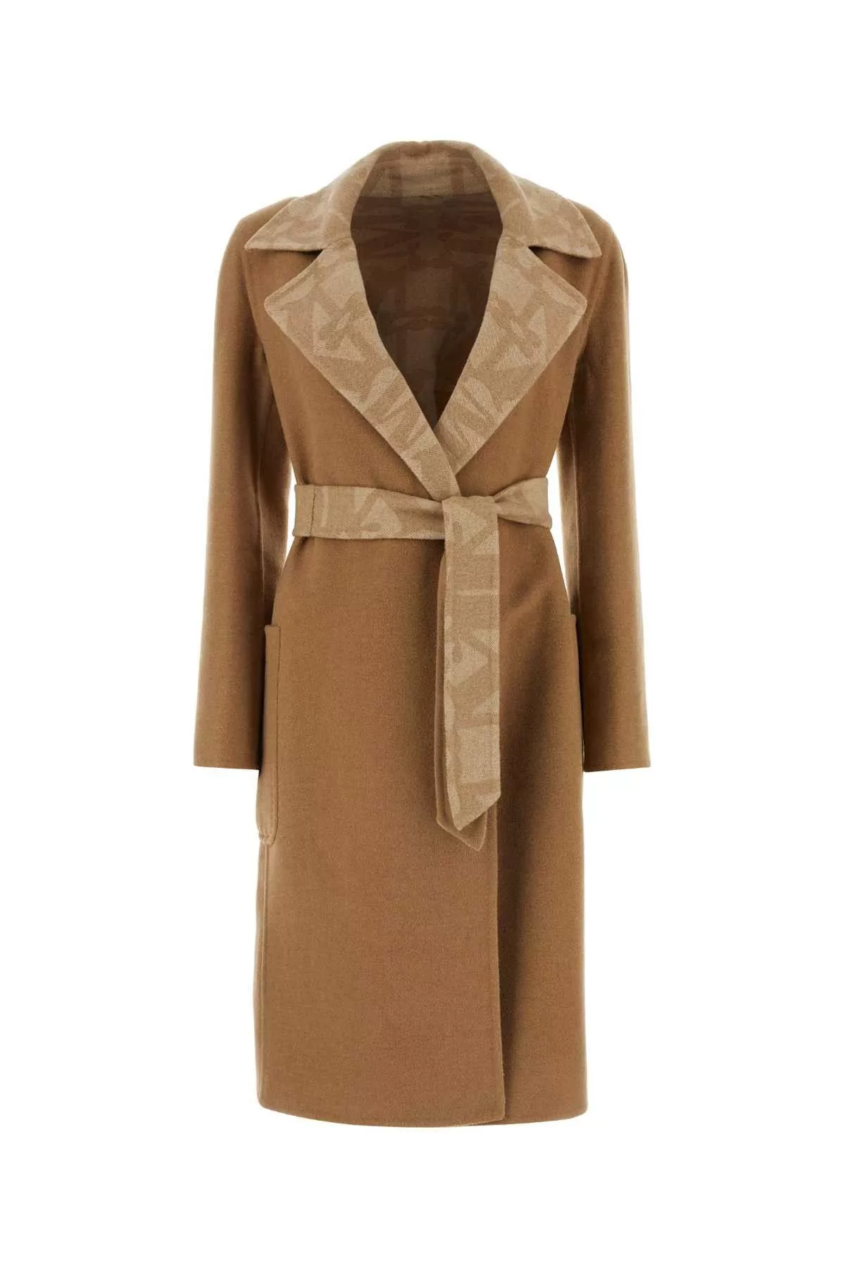 Max Mara Coats Max Mara Biscuit Camel Abito Coat Multi