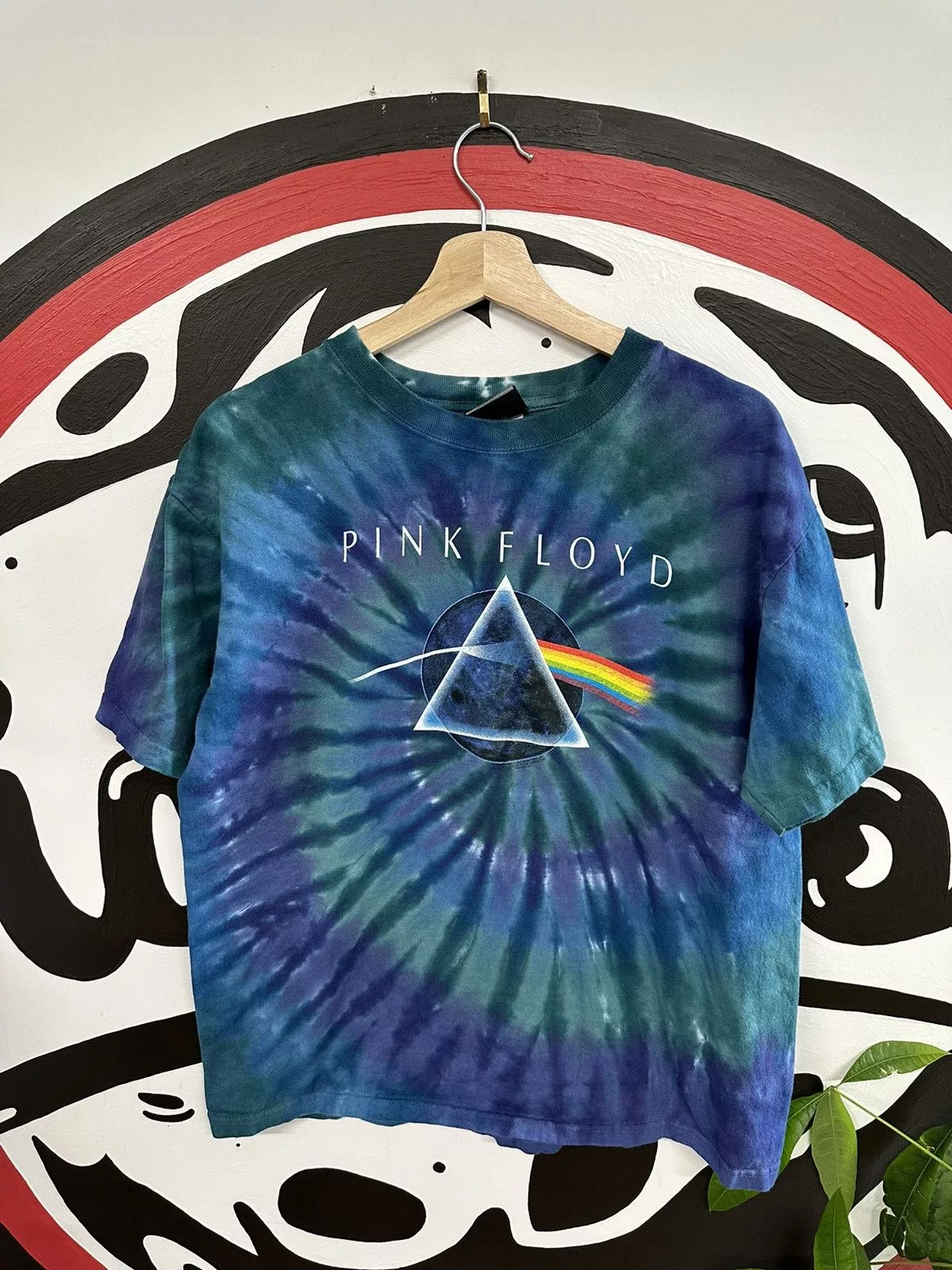 Anvil Short Sleeve T Shirts Anvil × Band Tees × Vintage Vintage 2007 Pink Floyd Tye Die Graphic T-Shirt Gray