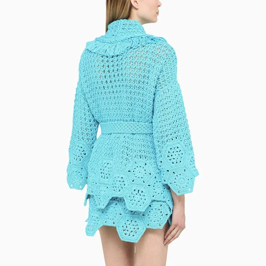 Alanui Sweaters Alanui o1d2blof0724 Cardigans in Light Blue