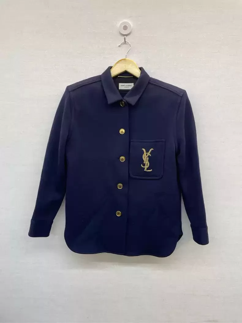 Saint Laurent Paris Light Jackets Saint Laurent Paris Saint Laurent/coat Blue