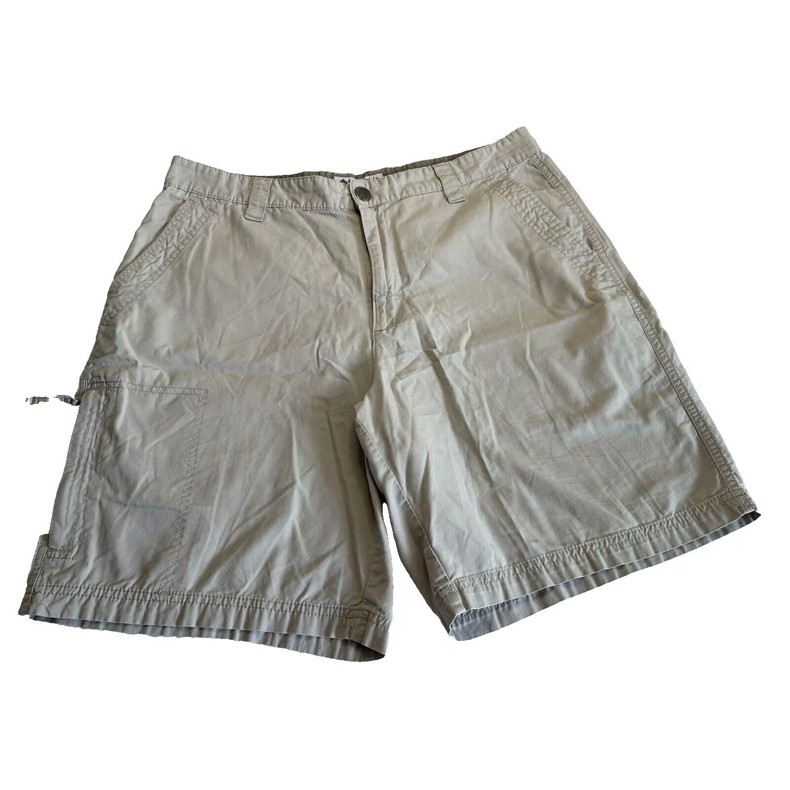 Columbia Shorts Sz 34x8 Khaki Chino Gorpcore Sportswear White