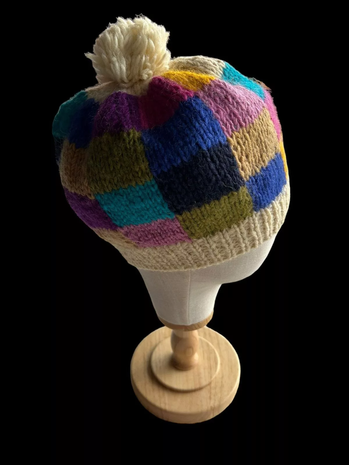 Japanese Brand Hats Japanese Brand × Vintage Japanese brand Shamrock knitted Multi colour Beanie hats Blue Streetwear
