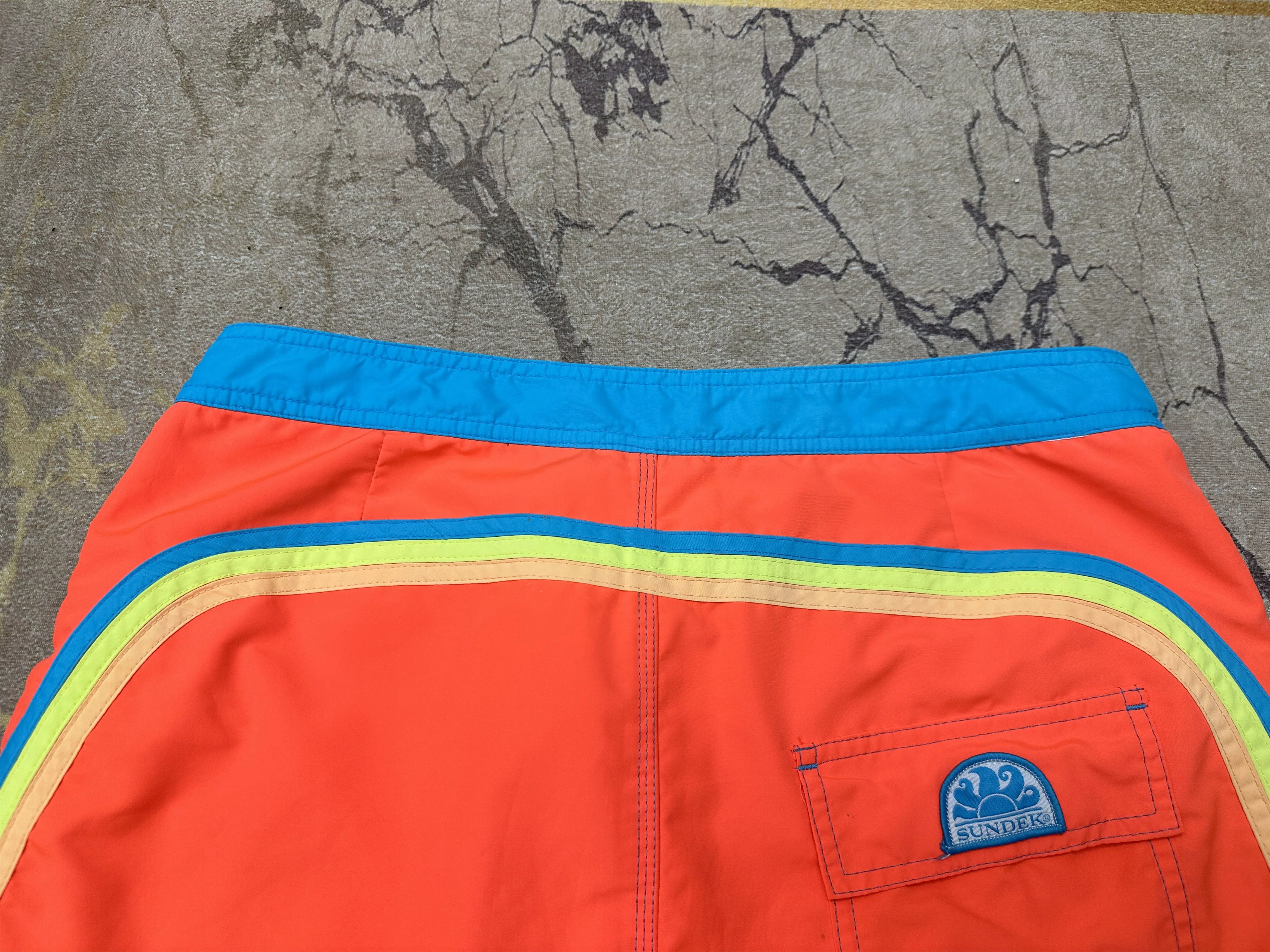 Sundek Swimwear Sundek 33 Beach Board Shorts Swim Trunks Bath Suit Size 33 S Orange