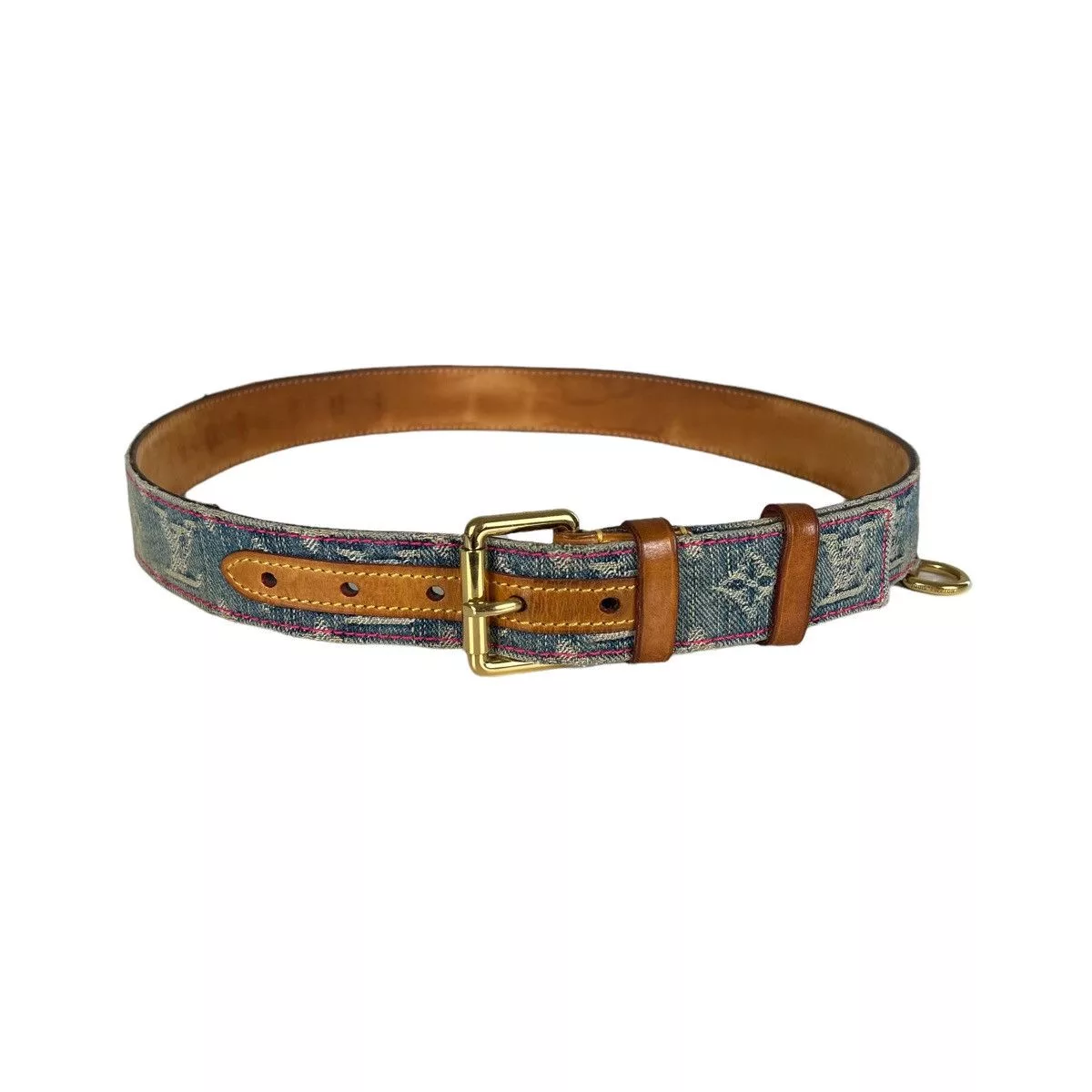 Louis Vuitton Belts Louis Vuitton × Marc Jacobs Louis Vuitton Gradient Denim Monogram Belt Blue