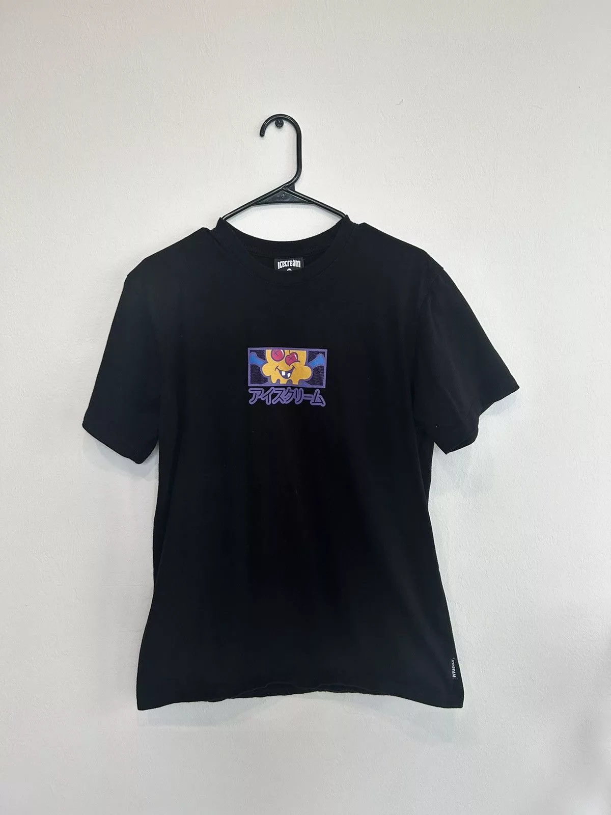 Icecream Short Sleeve T Shirts Icecream Ice cream tee Black