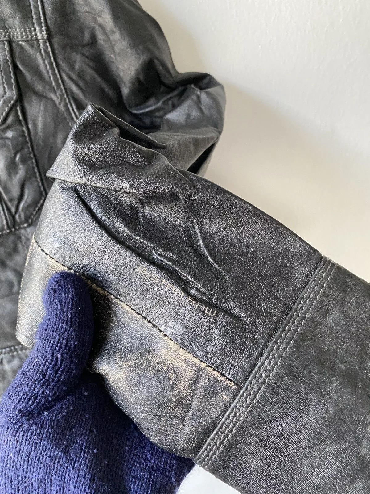G-Star Leather Jackets G-Star G Star Raw 3301 Multipocket Leather Jacket Black