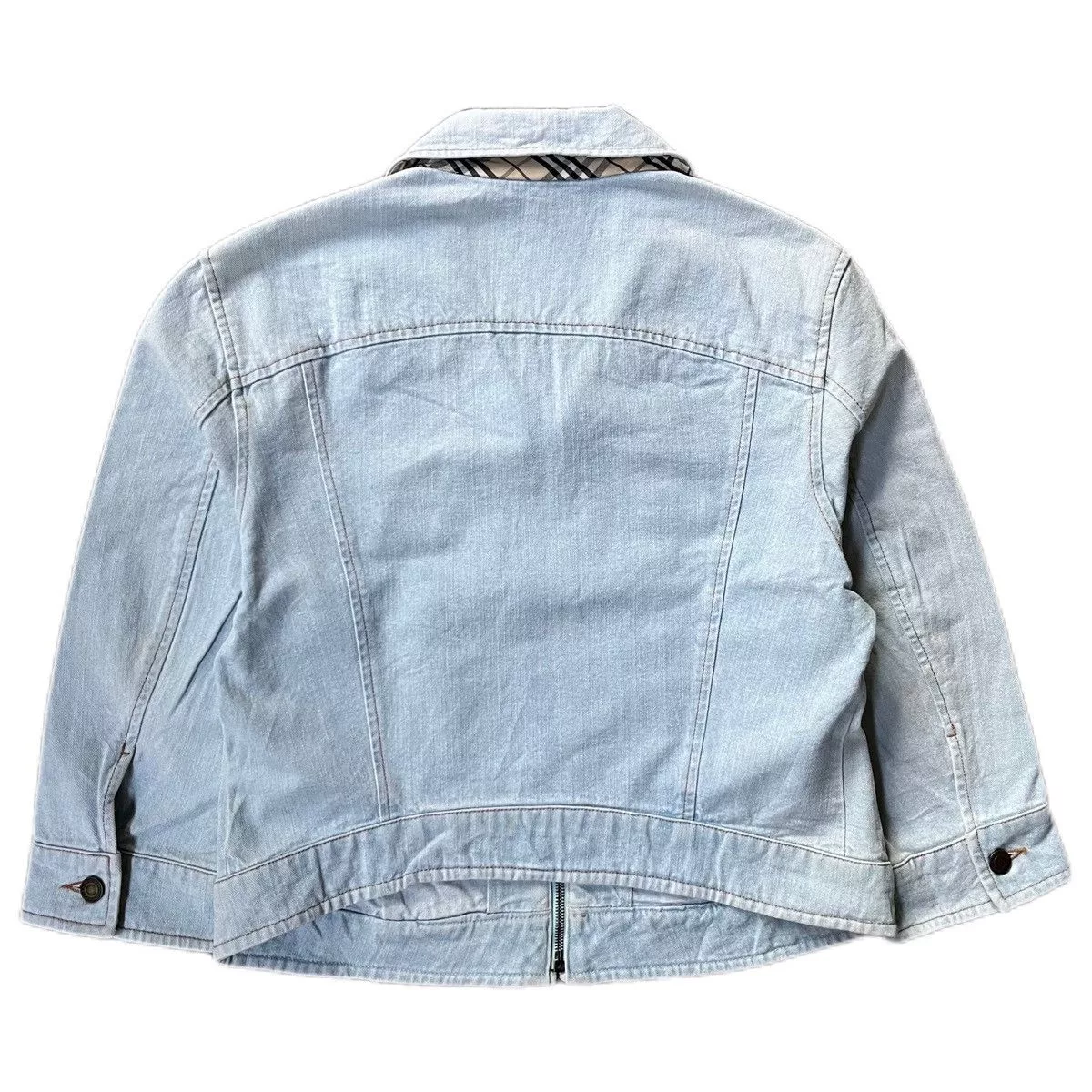 Burberry Jackets Burberry trucker rare checked pattern jacket Blue
