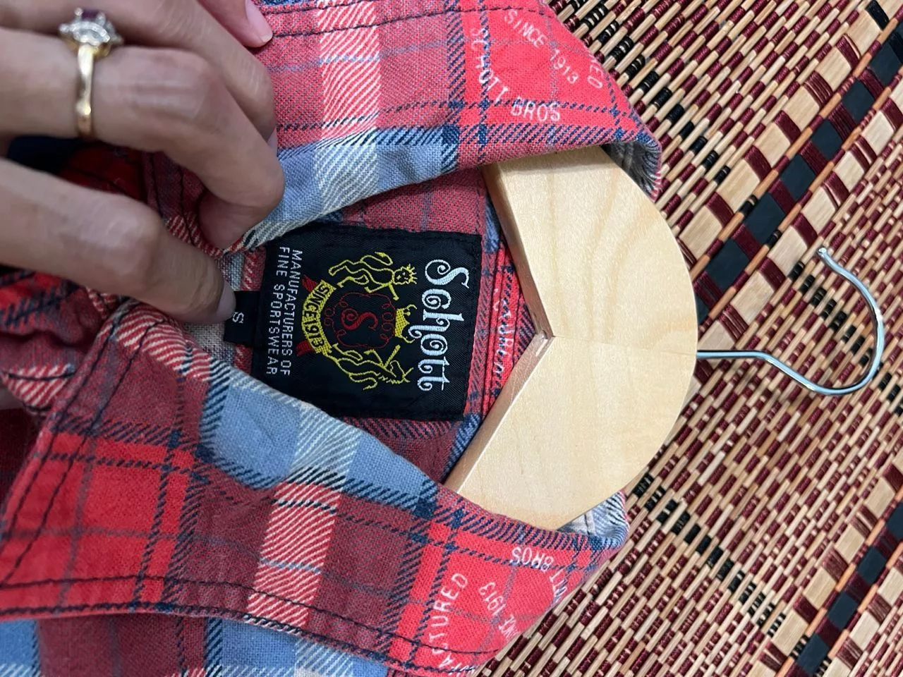 Schott Shirts Button Ups Schott Bros NYC Flannel Red