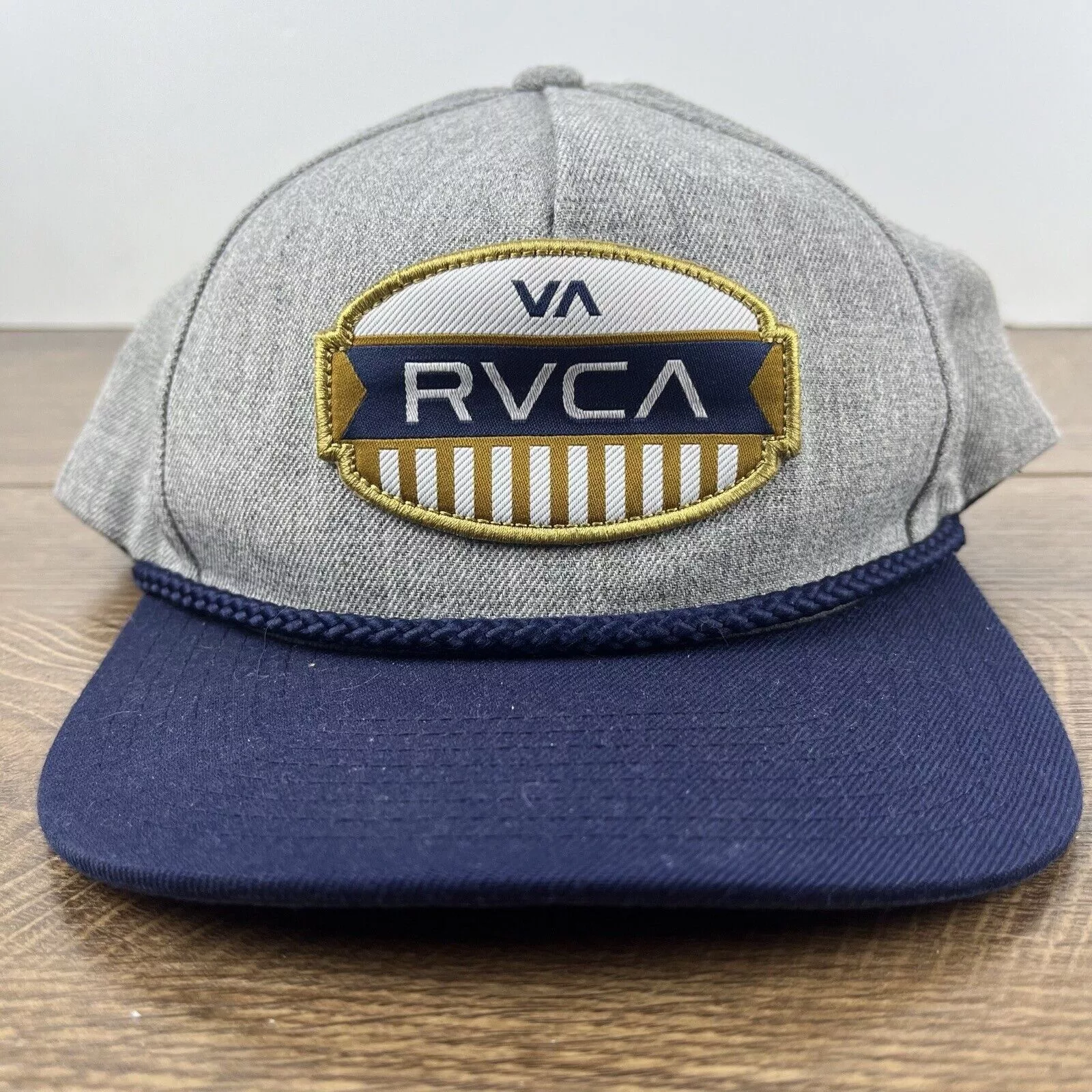 RVCA Hats RVCA Snapback Hat RVCA Hat Gray Cap Adjustable Hat Gray Adul