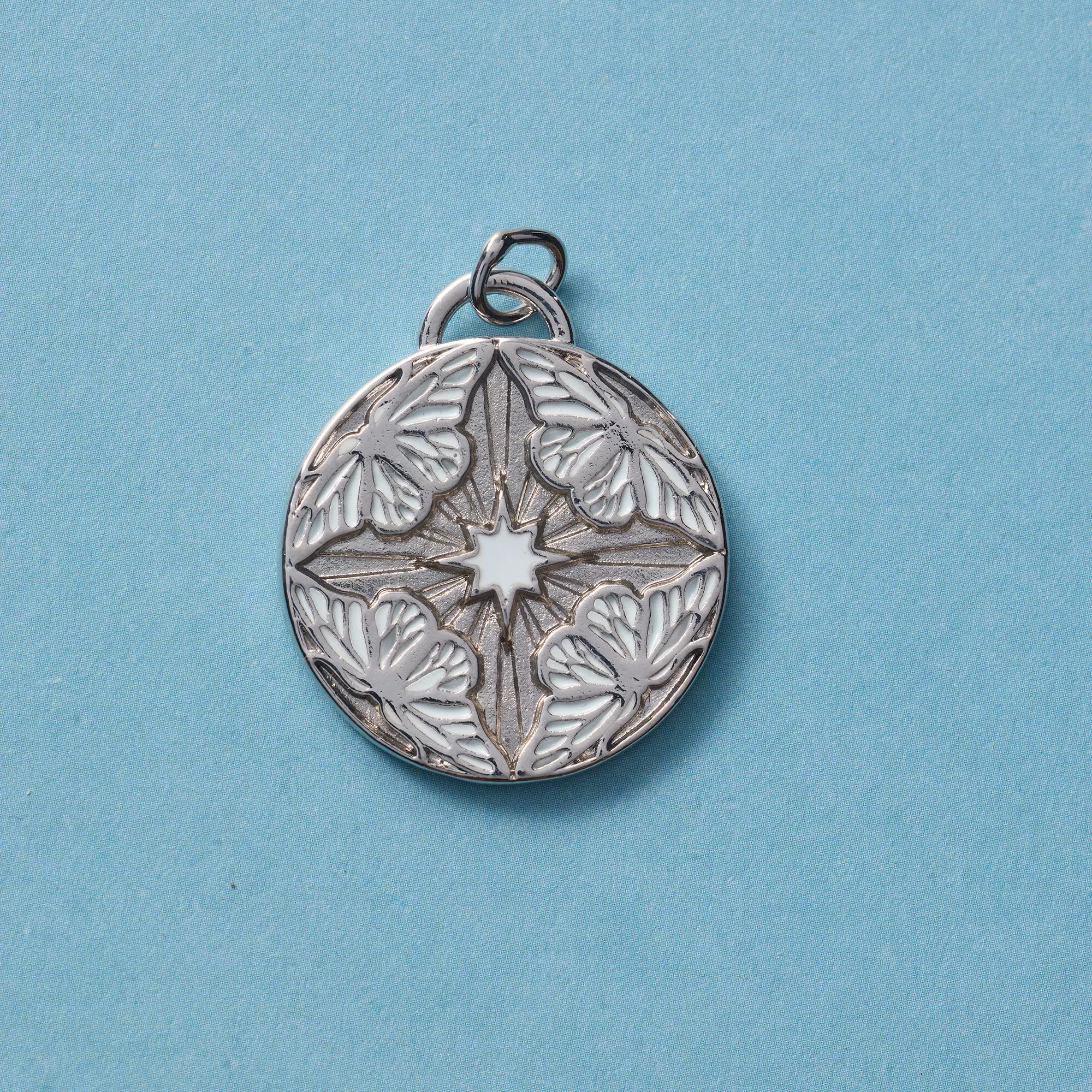 White Butterflies Charm