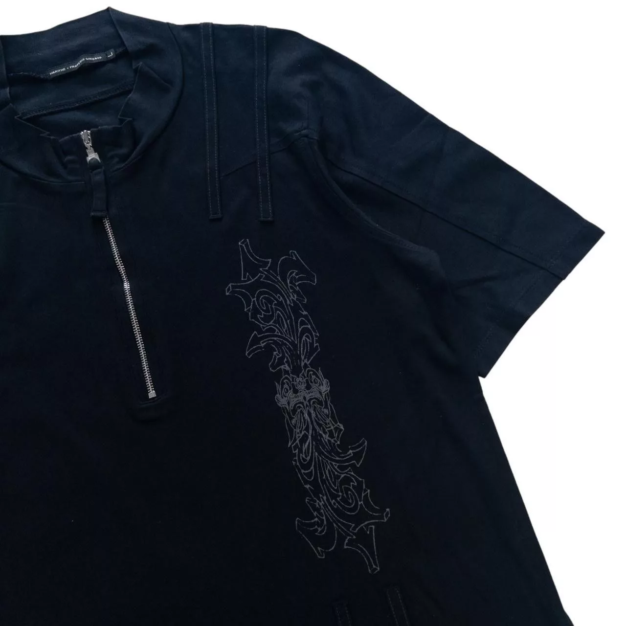 Marithe + Francois Girbaud Polos Vintage Marithe + Francois Girbaud Zip Up T Shirt Size M Black