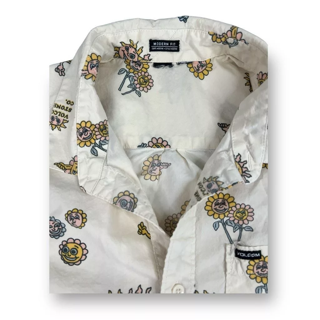Vans Shirts Button Ups Vans Modern Fit Front Button Top Size Large White