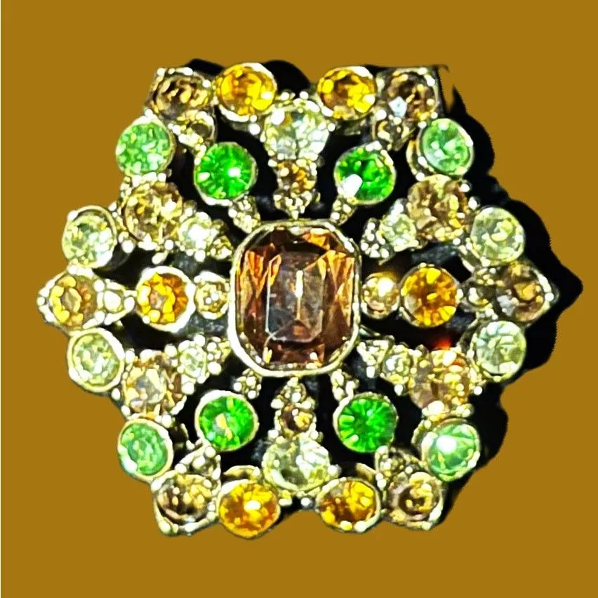 Other Brooches Other Liz Claiborne Beautiful Faux Gemstone and Gold Pin Brooch Multi