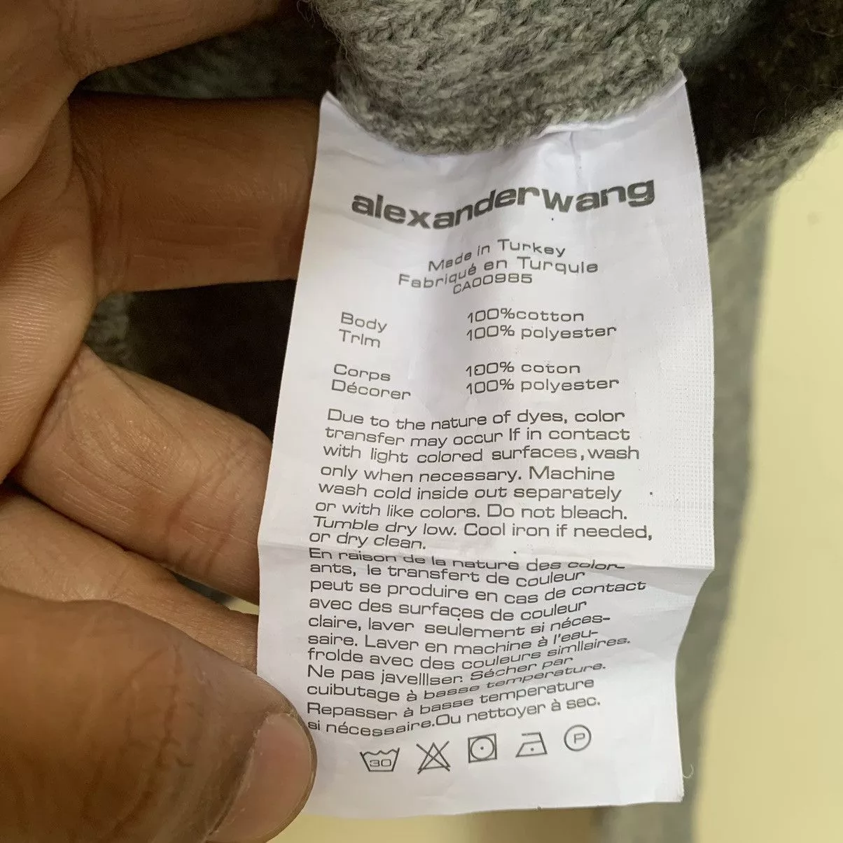 Alexander Wang Crop Tops Alexander Wang Twin Set Grey Cardigans Gray