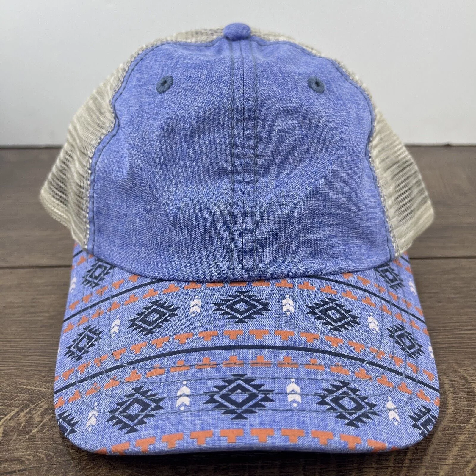 Other Hats Other Aztec Blue Hat Blue Hat Adjustable Adult Size Hat Blue Cap