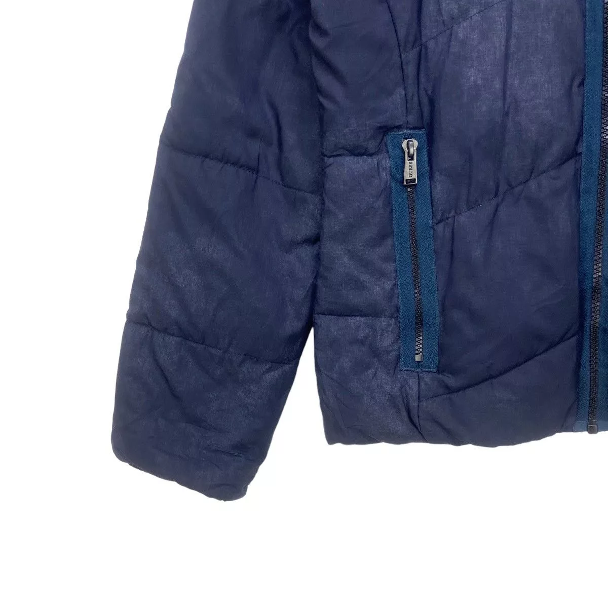 Guess Down Jackets Nice Design Guess Puffer Down Jacket Blue