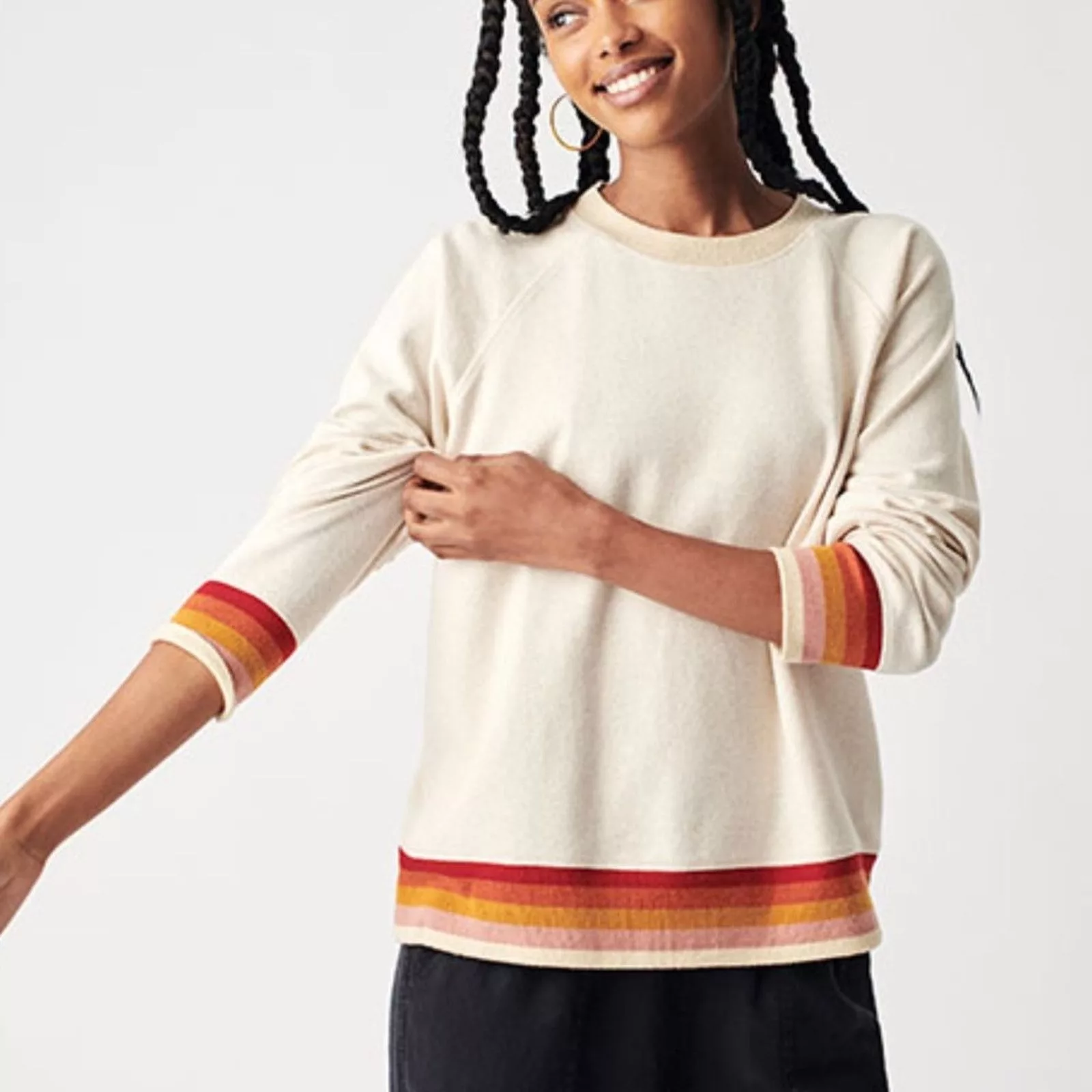 Faherty Blouses FAHERTY Legend Sweater Crew Off White NWT in XL