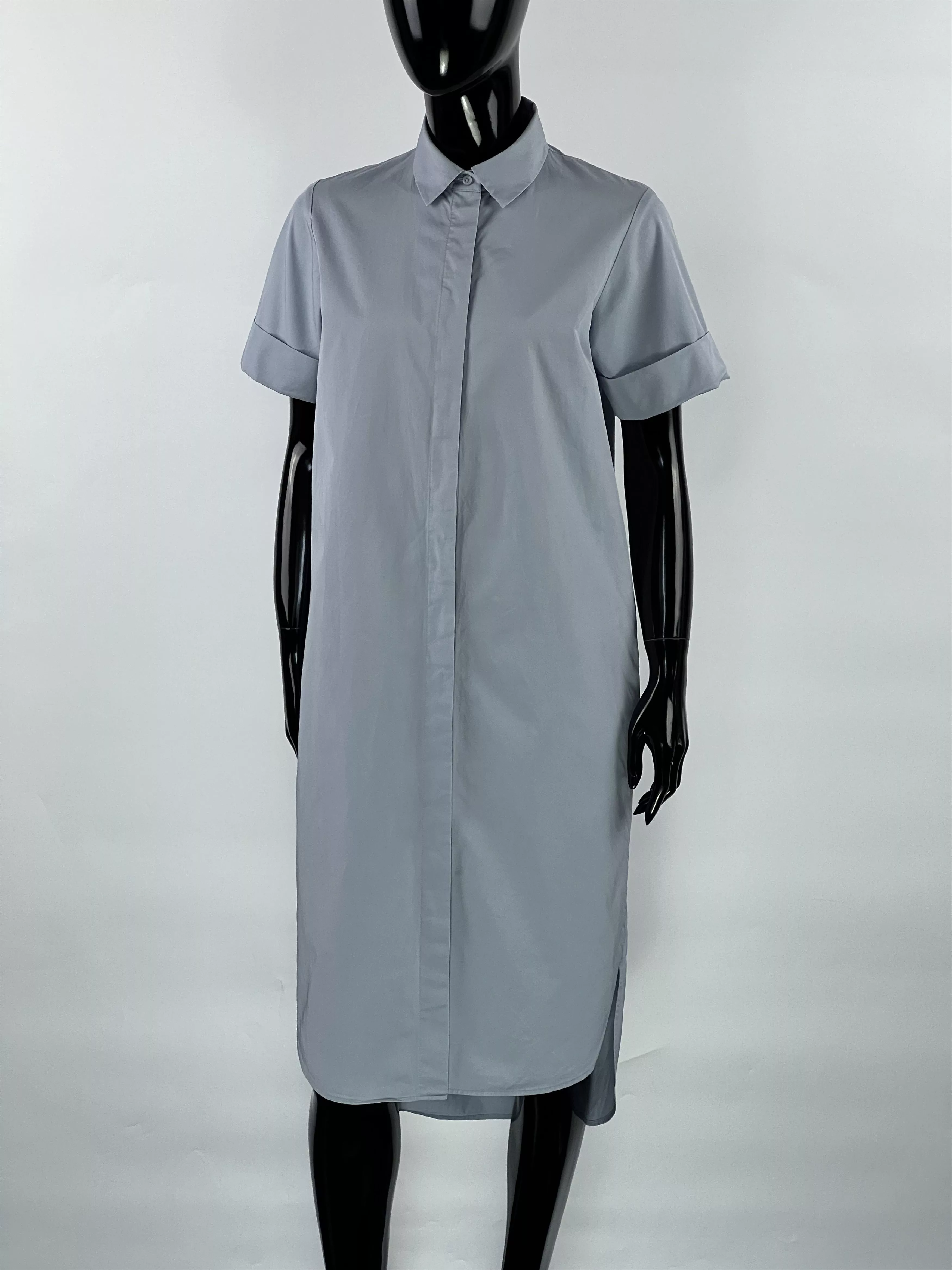 Cos Midi Dresses COS Light Blue Cotton Shirt Dress Size EU34