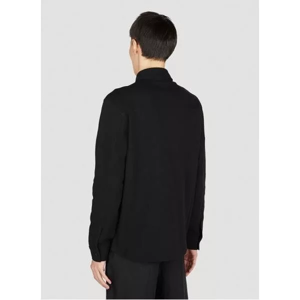 Saint Laurent Paris Shirts Button Ups Saint Laurent Paris o1s1wg110624 Oversized Pique Shirt in Noir Black