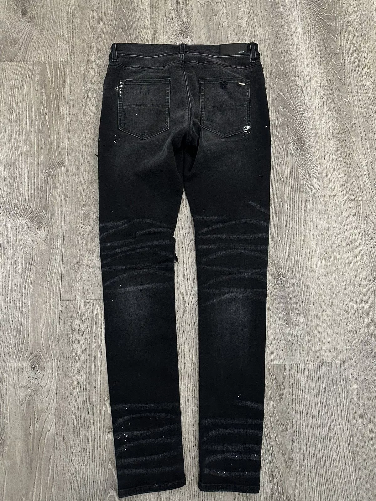 Amiri Denim Amiri MX1 Plaid Denim Aged Black