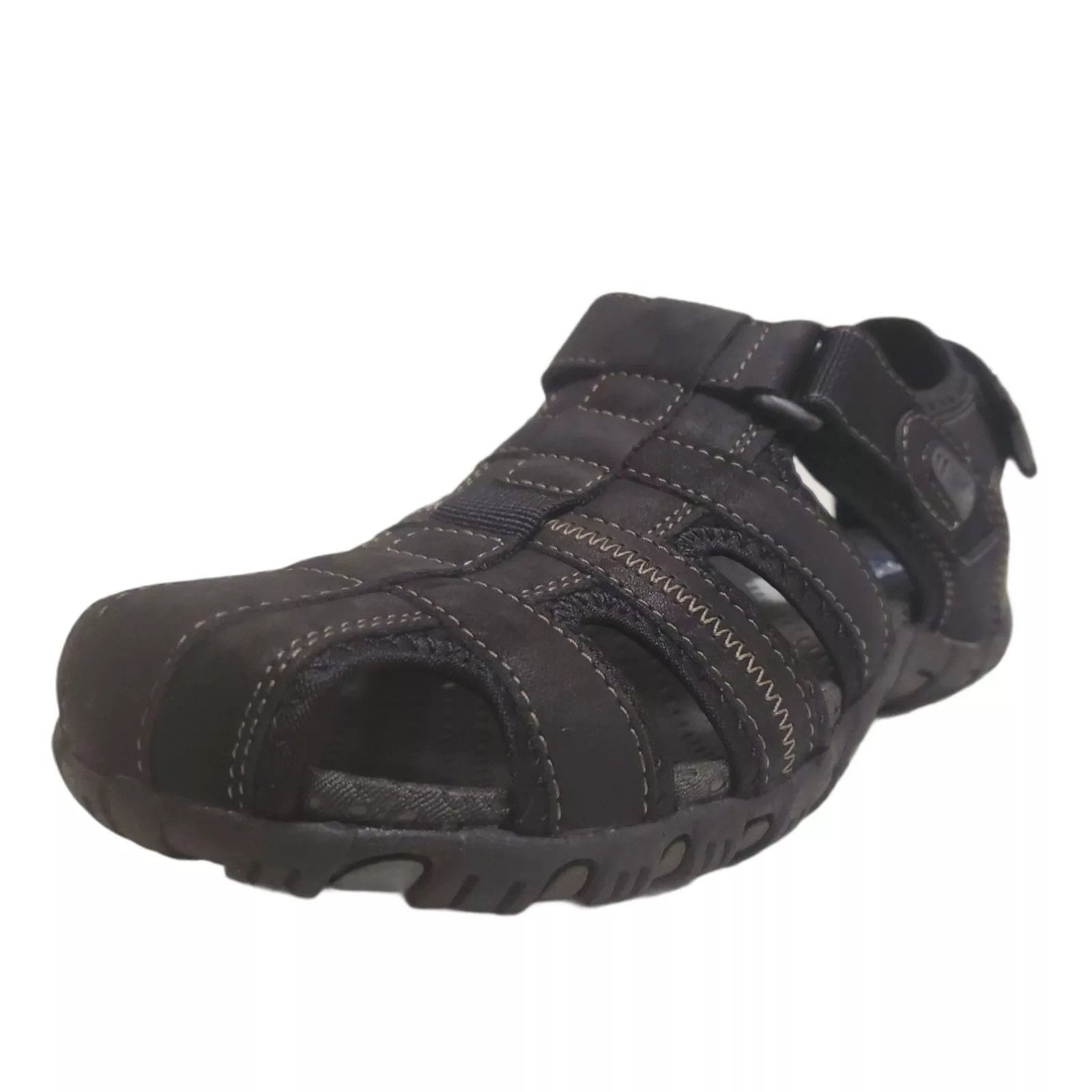 Nunn Bush Sandals Nunn Bush Mens Rio Bravo Fisherman Manmade Sandals Black