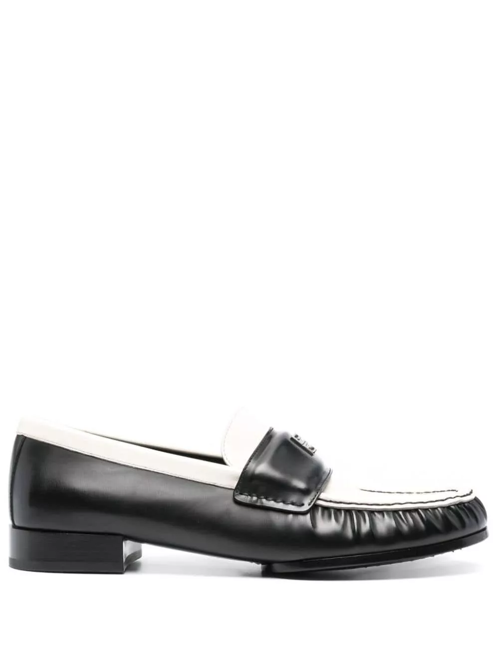 Givenchy Flats Givenchy 4G-motif Leather Loafers in black/white