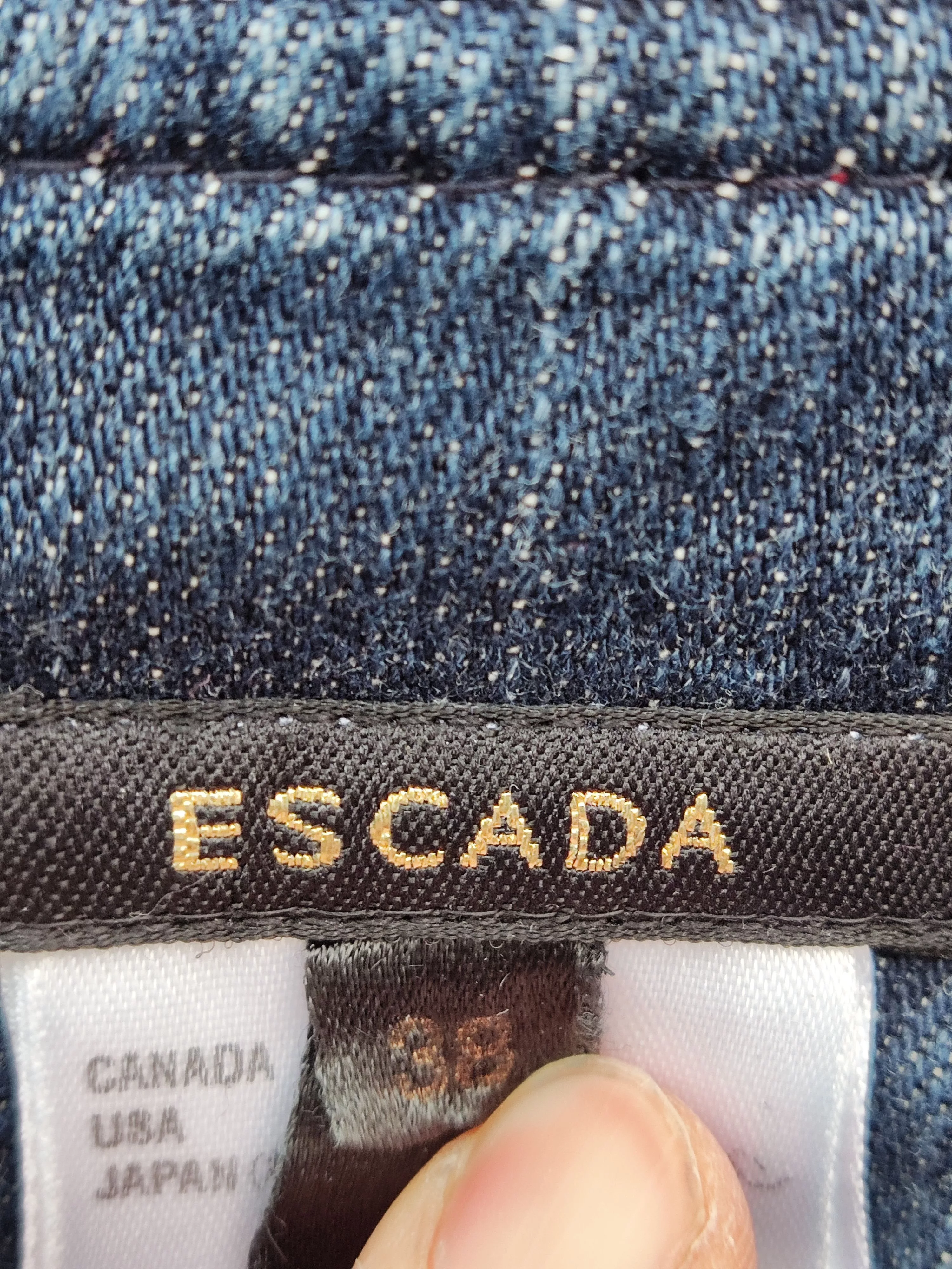 Escada Jeans archive vintage flare lips Escada denim jeans Purple