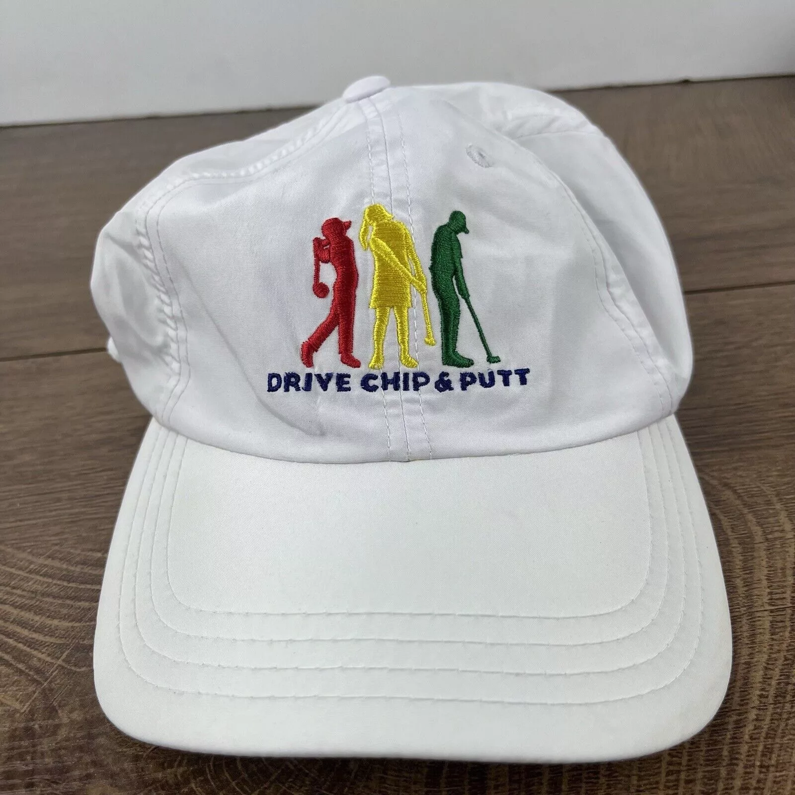 Other Hats Other Golf Hat Drive Chip Put Adjustable Hat White Adjustable Hat