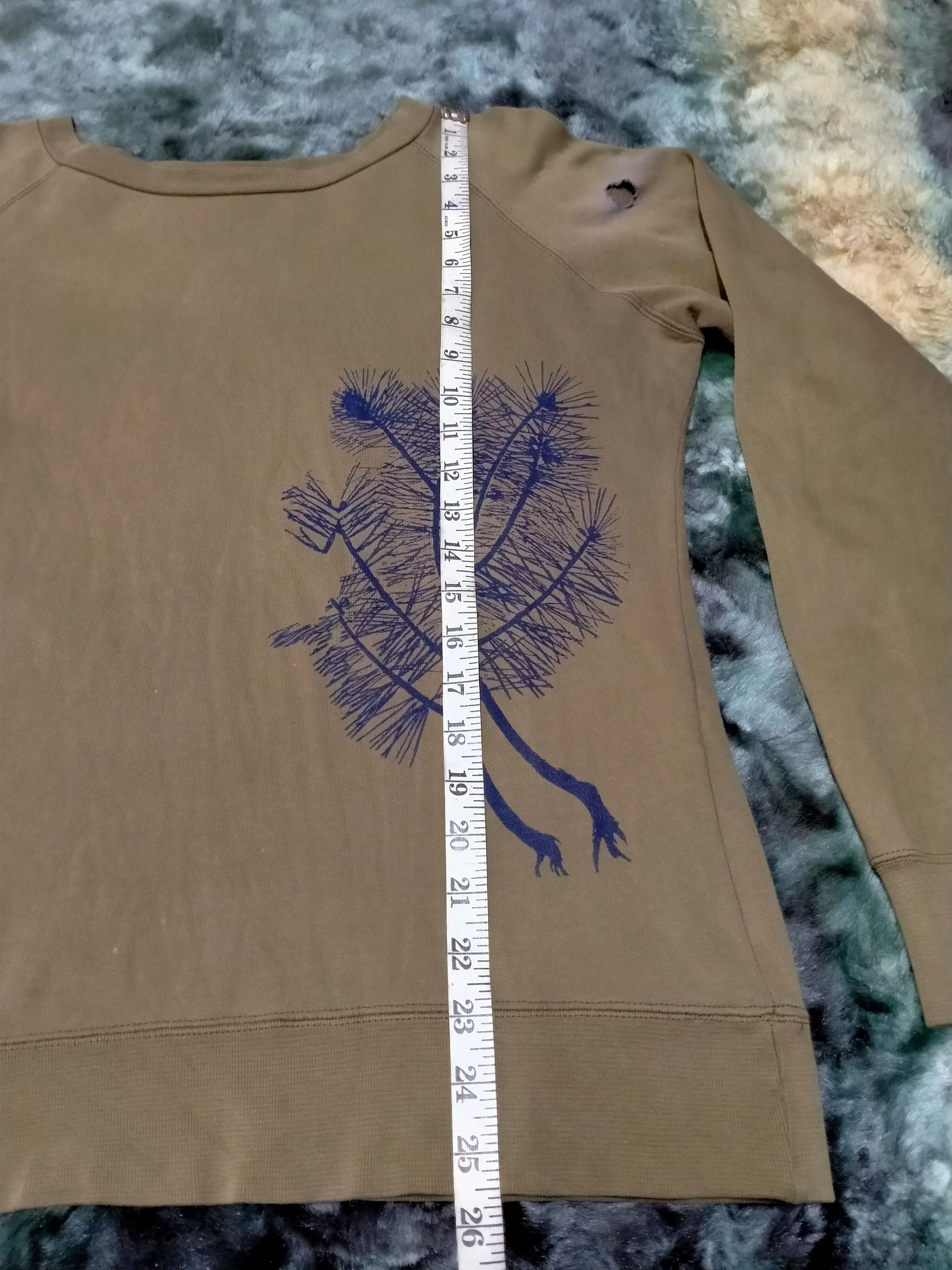 Christophe Lemaire Sweatshirts Christophe Lemaire × Vintage Vintage Christopher Lemaire Distressed Sweatshirt Brown