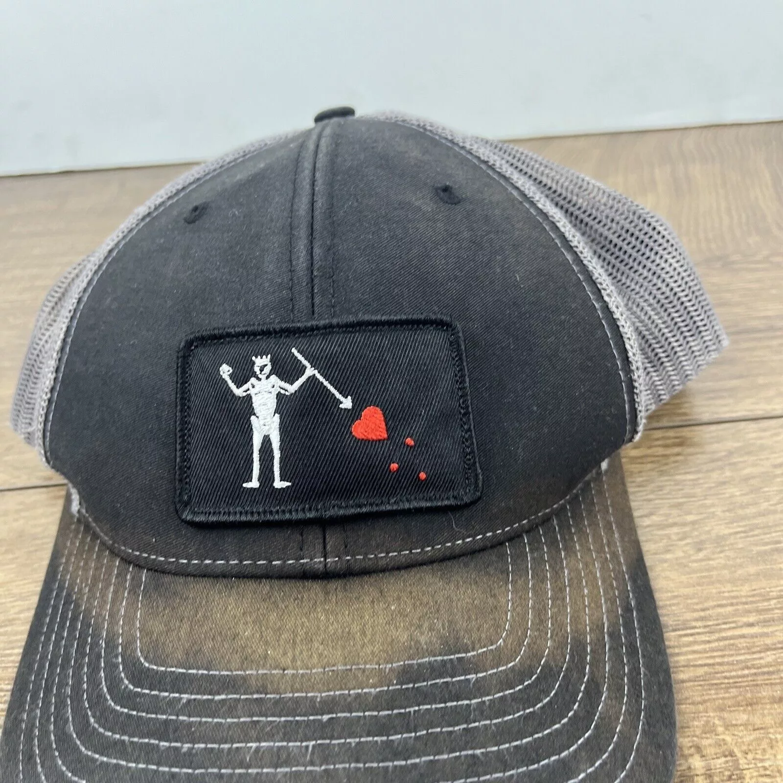 Other Hats Other Devils Love Hat Heart Gray Hat Adjustable Adult Size Hat Gra