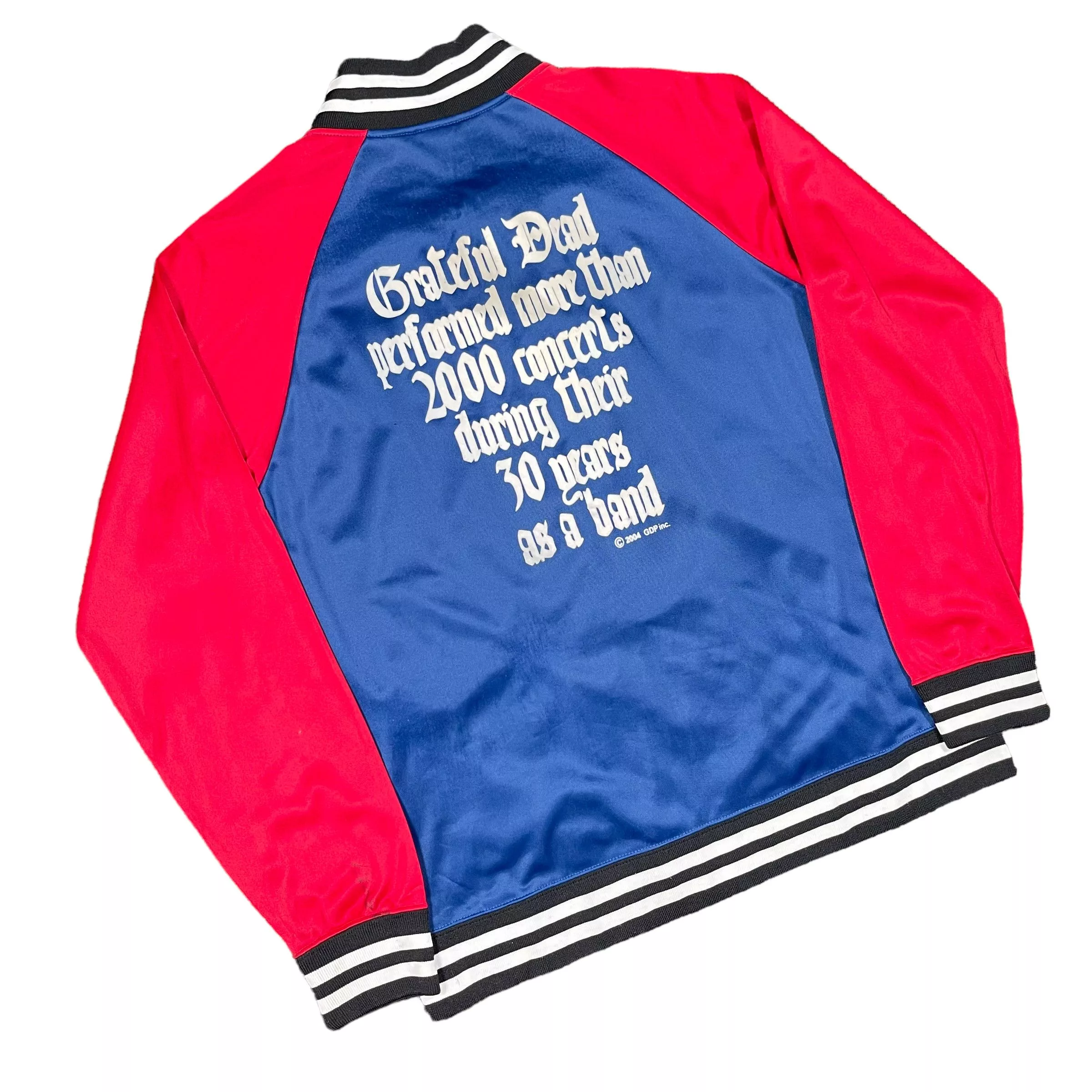 Band Tees Light Jackets Band Tees × Grateful Dead × Vintage Grateful Dead 2004 Quote Satin Zipper Sweater Multi