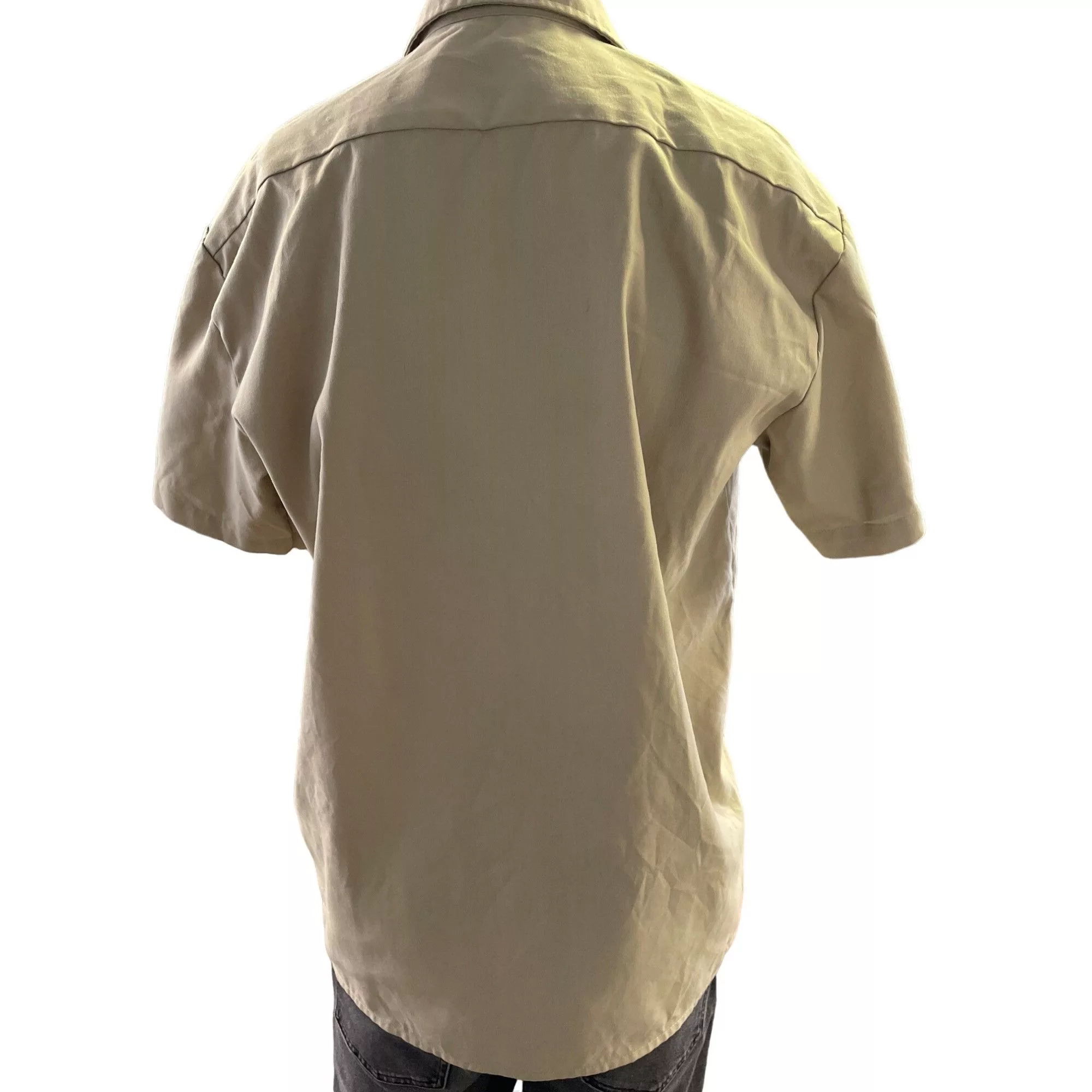 Dickies Shirts Button Ups Dickies Flex Men's Khaki Button up Short Sleeve Work Shirt S Brown