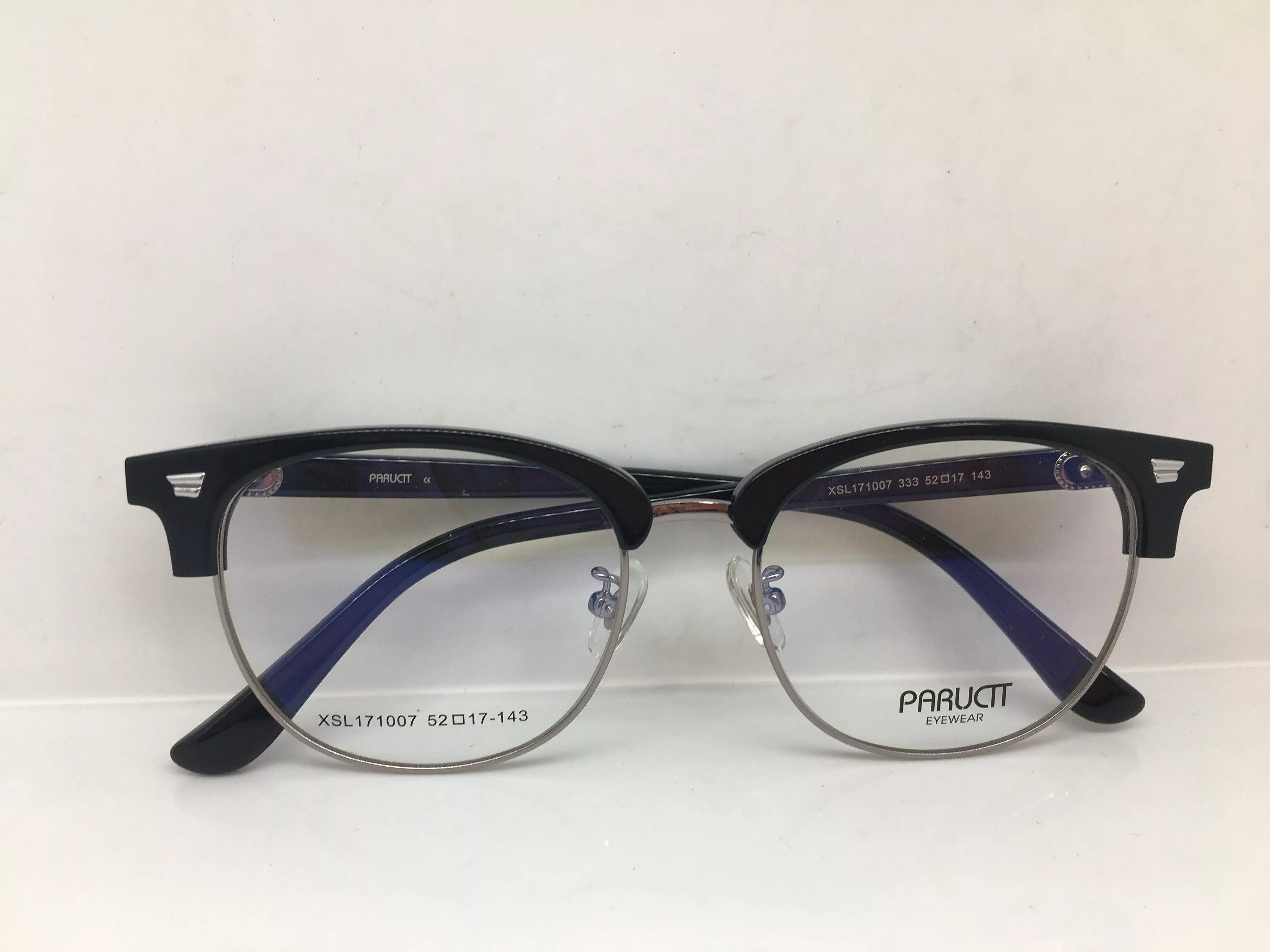 Other Glasses Other Paructt Black Silver Malcolm X Eyeglasses Frame