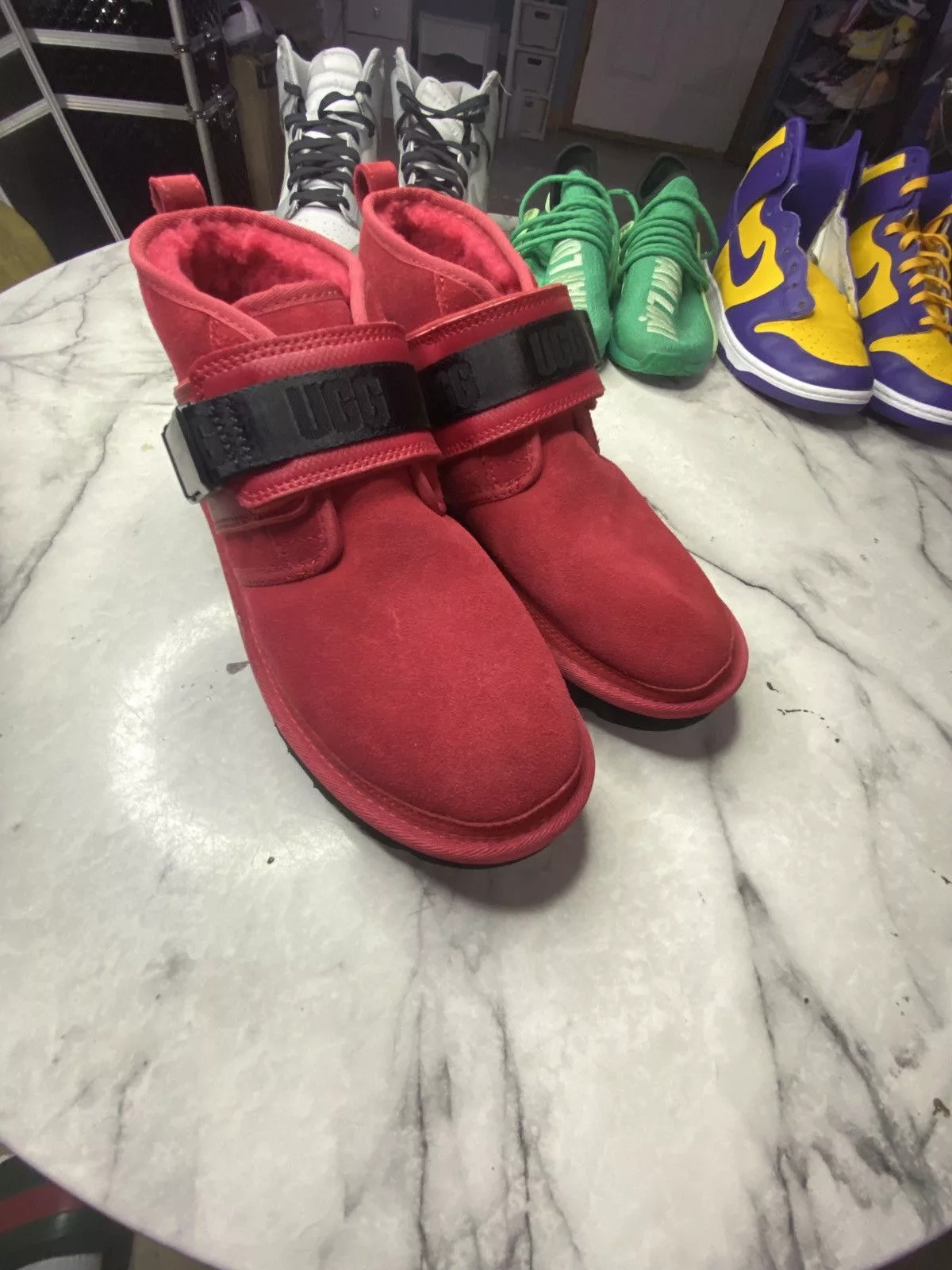 Ugg Hi Top Sneakers UGG strap boot red new
