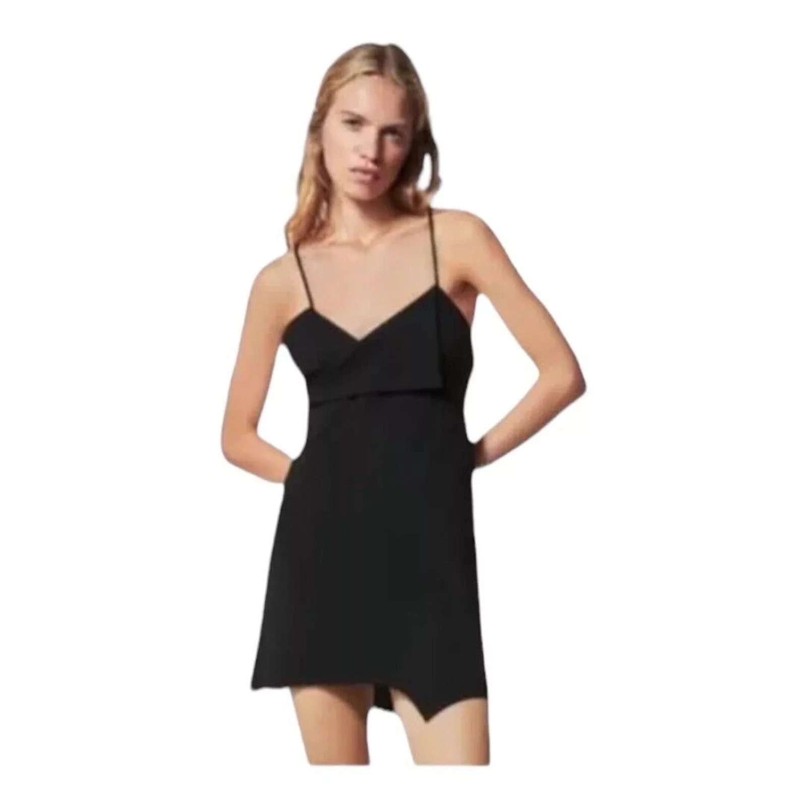 Zara Mini Dresses ZARA Surplice Black Dress