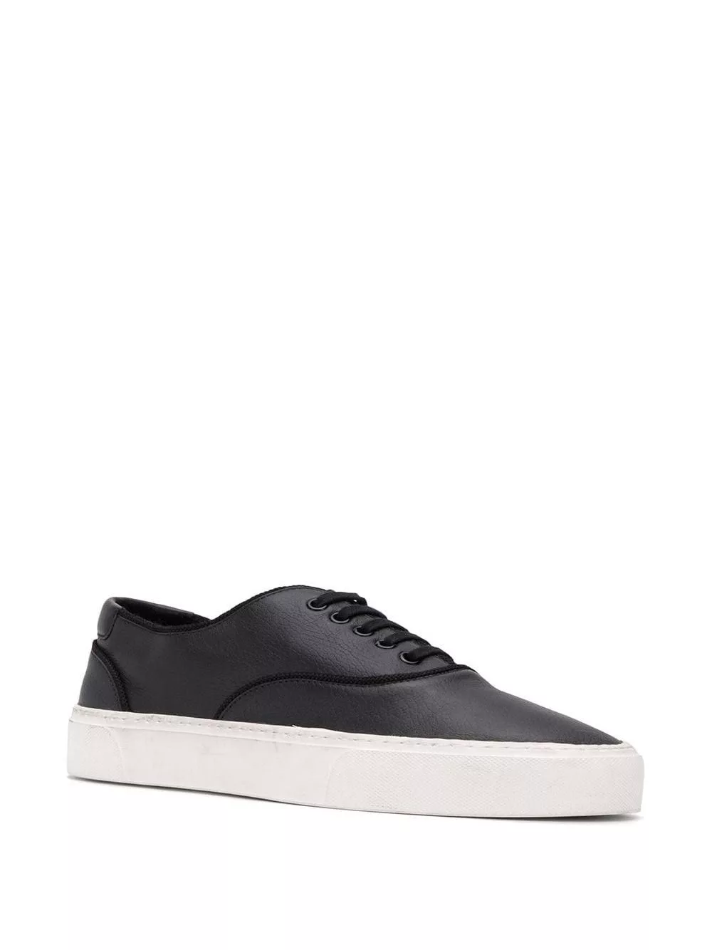 Saint Laurent Paris Low Top Sneakers Saint Laurent Paris Venice Sneakers in Grained Leather Black