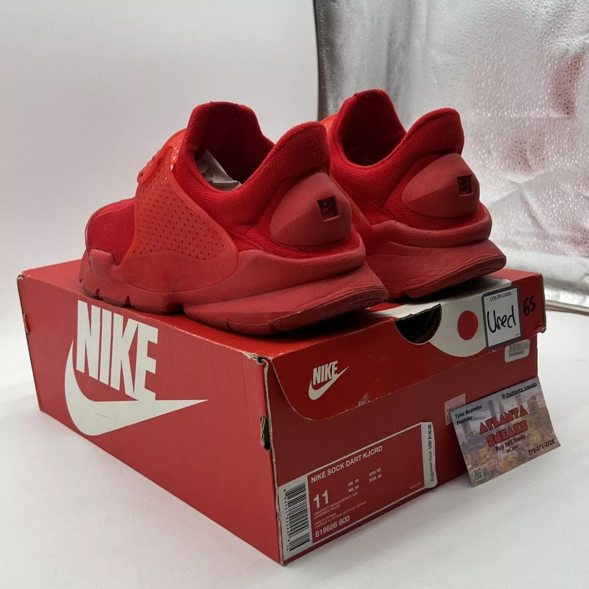 Nike Low Top Sneakers Nike Sock dart triple red