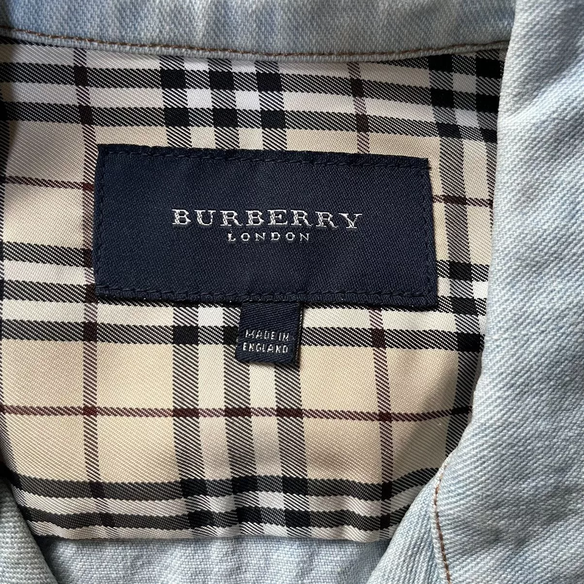 Burberry Jackets Burberry trucker rare checked pattern jacket Blue