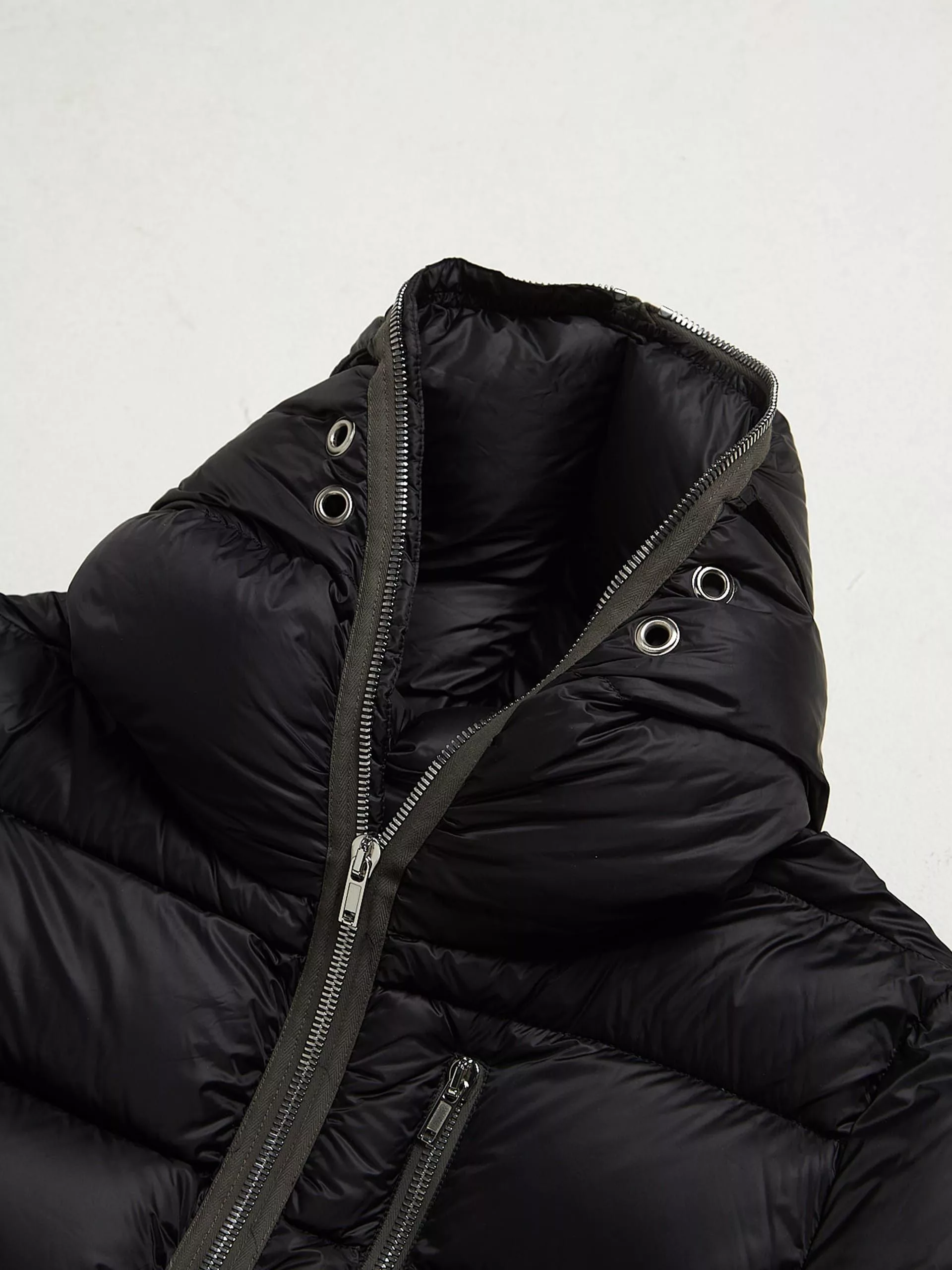 Rick Owens Parkas Rick Owens Black Gimp Polyamide Downjacket